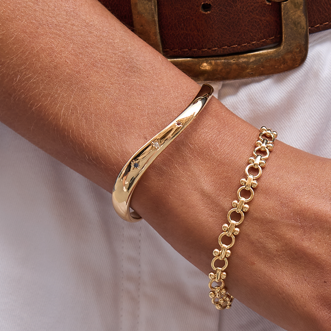 OUI Cuff Bracelet - Elegant Adjustable Bangle for Women | Perfect for Parties, Weddings & Everyday Wear