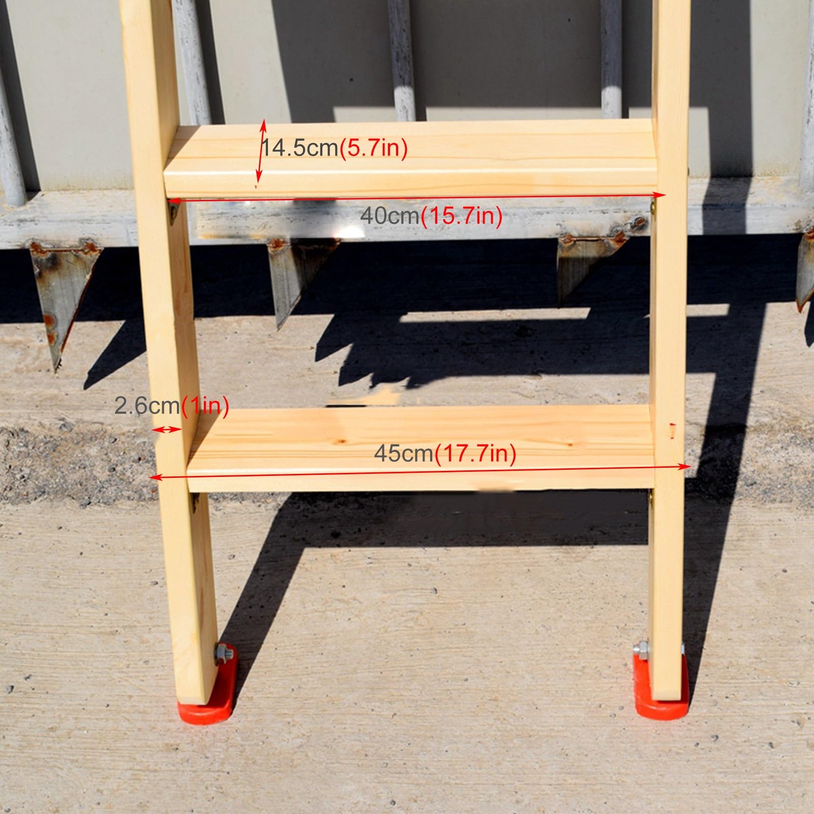 Solid Pine Wood Bunk Bed Ladder - Non-Slip 4/5/6 Step Replacement Stairs for Twin/Full Bunk Beds | Safe & Sturdy Climbing Solution for Kids & Adults Bedroom