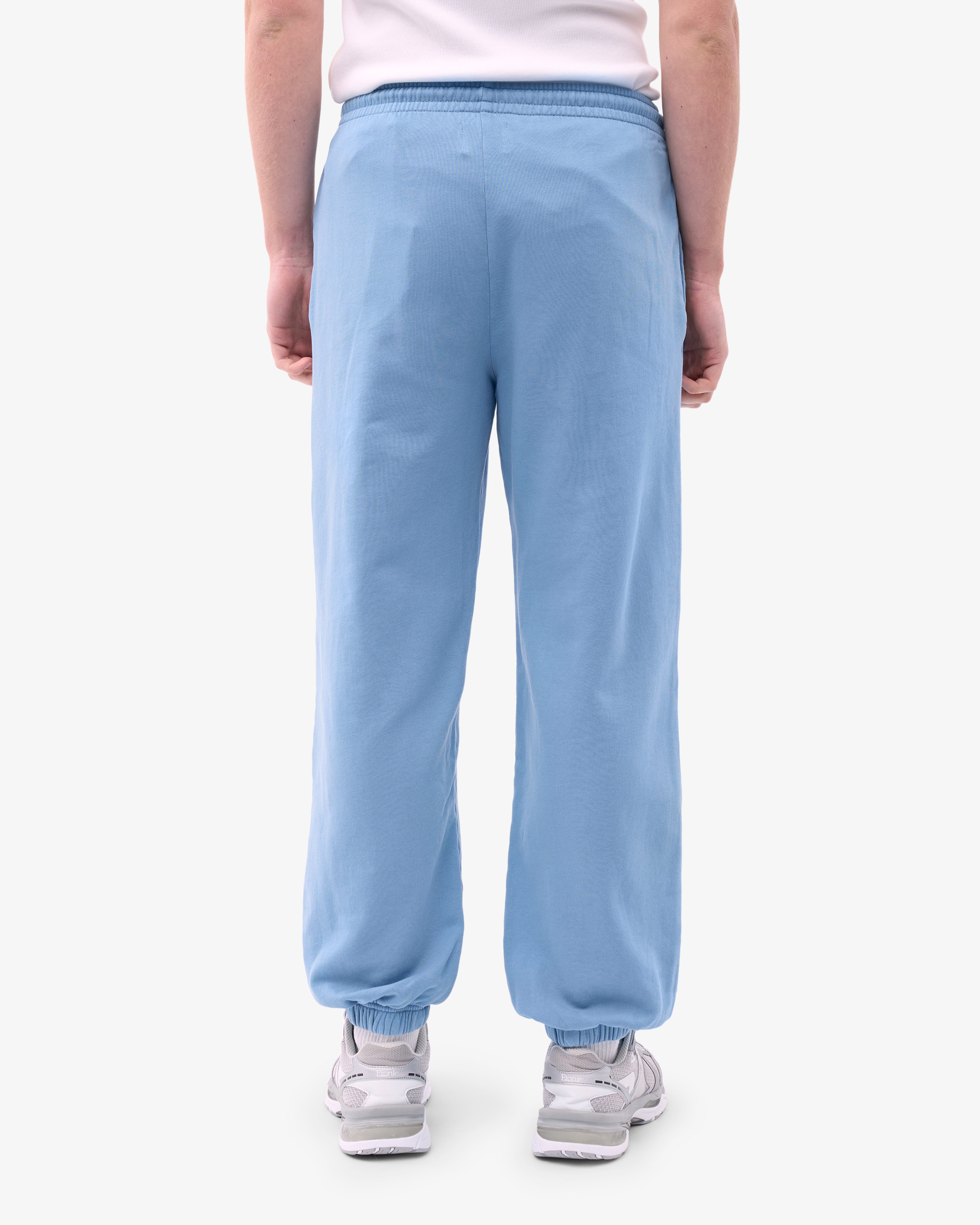 Organic Relaxed Sweatpants for Women - Soft Cotton Lounge Pants in Seaside Blue - Perfect for Yoga, Home Wear & Casual Outfits