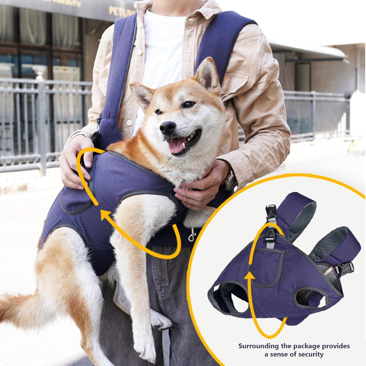 Adjustable Pet Backpack Carrier for Dogs & Cats - Breathable Travel Bag with Storage Pocket & Hook - Ideal for Small & Medium Pets - Perfect for Walking, Biking & Outdoor Adventures