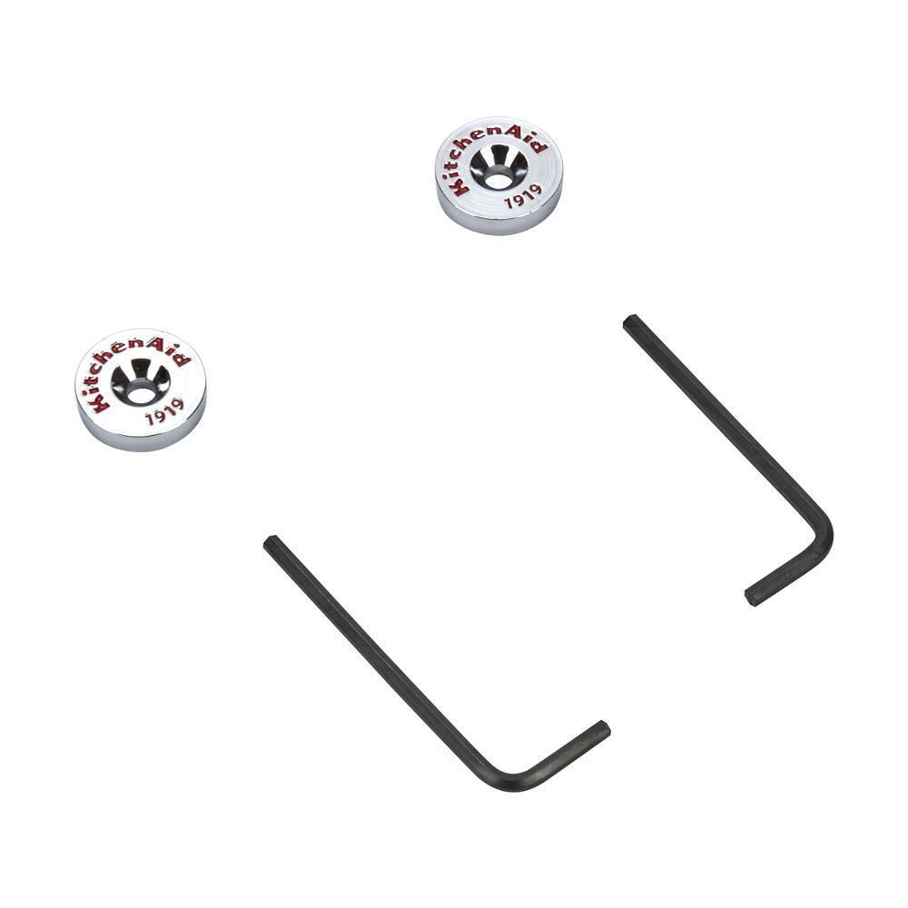 Amana W10846205 Refrigerator Handle Medallion Replacement Kit - OEM Part for Amana Refrigerators - Perfect for Kitchen Appliance Repair & Maintenance