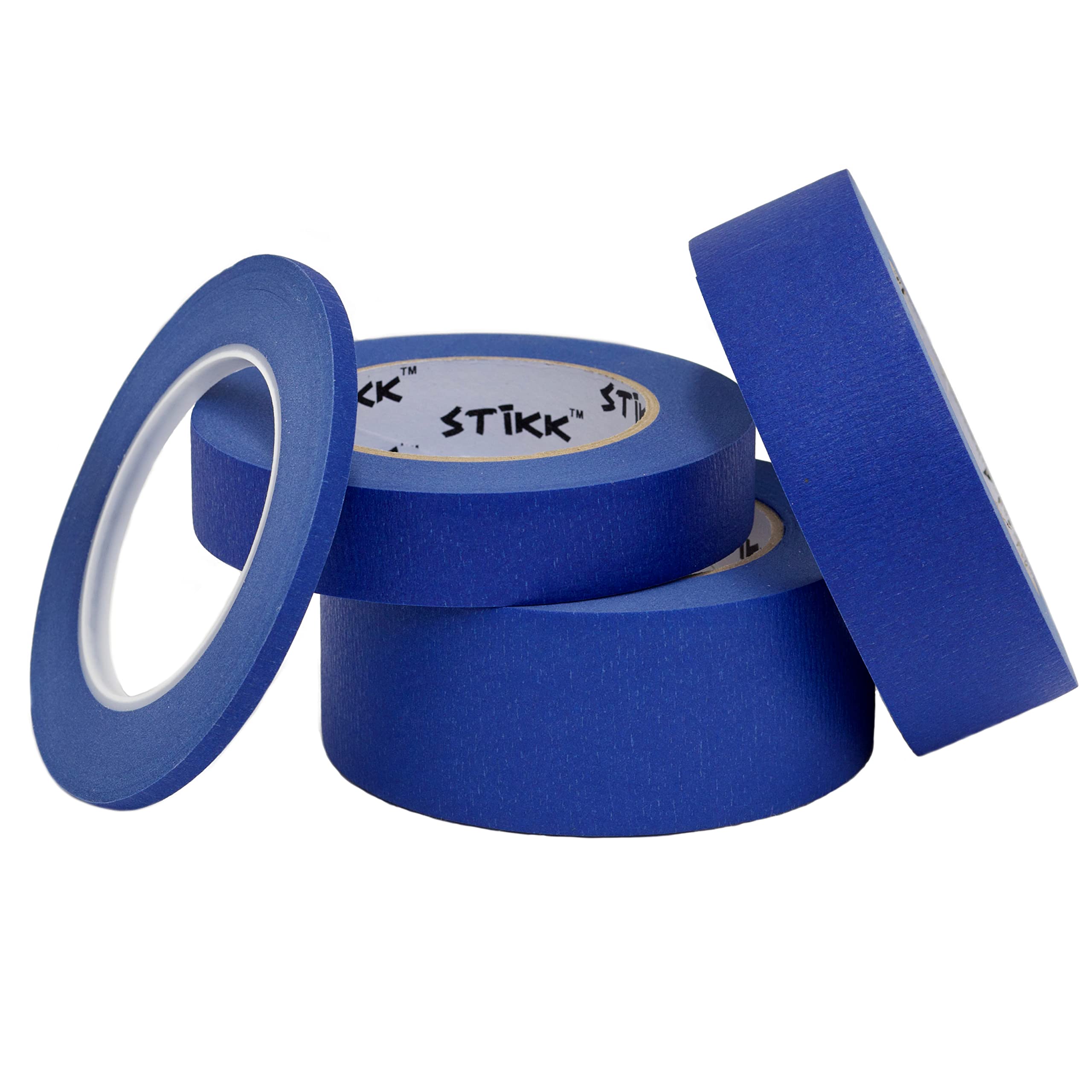 STIKK Premium Painter's Tape 5-Pack - 1.5 Inch x 60 Yards Blue Painters Tape for Walls, Trim & Ceilings - Residue-Free Masking Tape for DIY Painting Projects - Perfect for Home Renovation, Wall Art & Professional Painting Jobs
