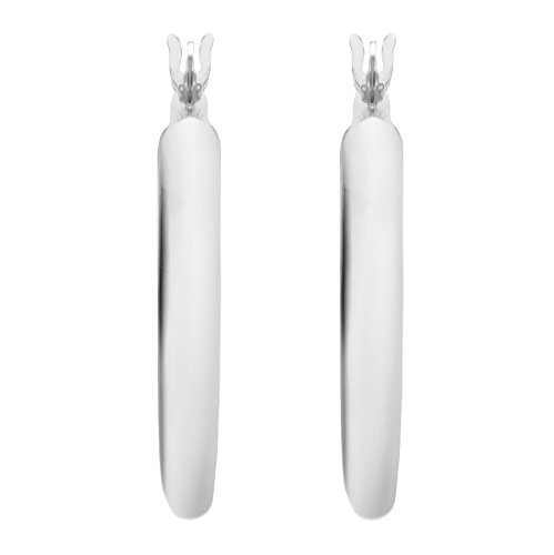Carissima 9ct White Gold Creole Hoop Earrings for Women - Elegant & Timeless Jewelry for Parties, Weddings & Everyday Wear
