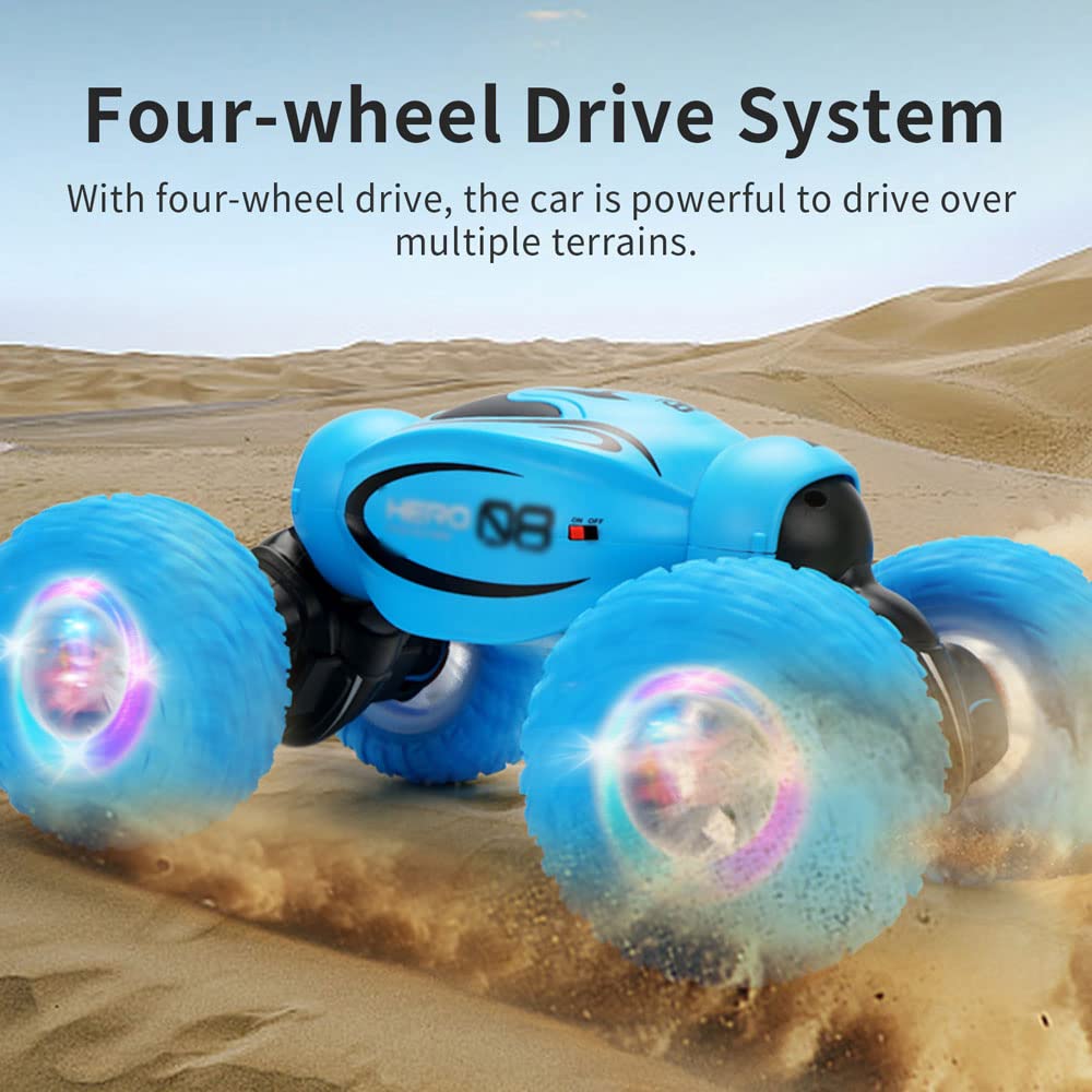 2.4G Double Sided Driving RC Buggy Car - 360° Rotation & Drift Stunt, 4WD High Speed Off-Road Remote Control Vehicle, Electric Toy Racing Car for Kids - Perfect for Indoor/Outdoor Play, Birthday Gifts & Backyard Racing Fun