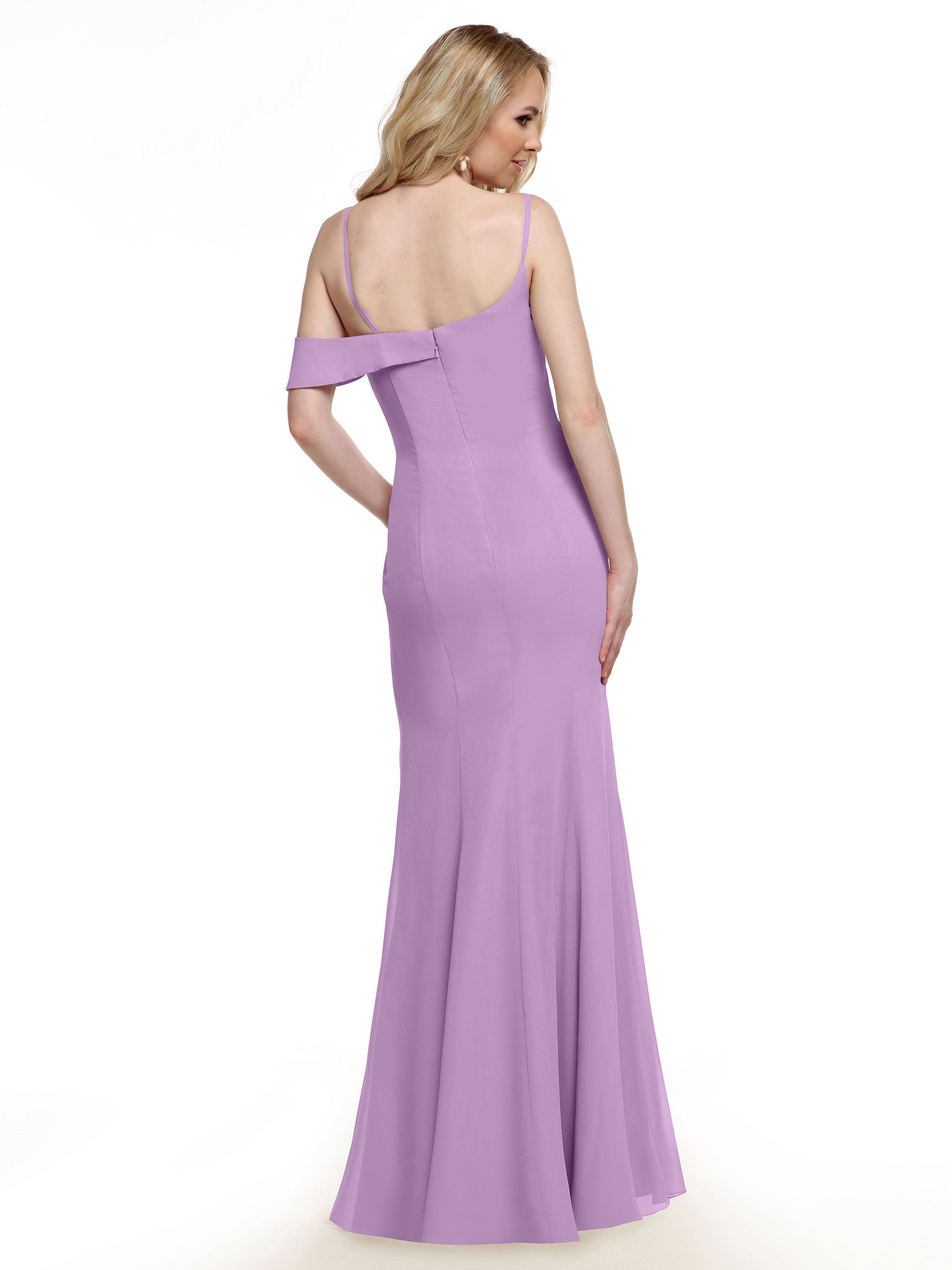 Elegant One Shoulder Fit & Flare Chiffon Bridesmaid Dress 80153 - Perfect for Weddings, Formal Events & Special Occasions