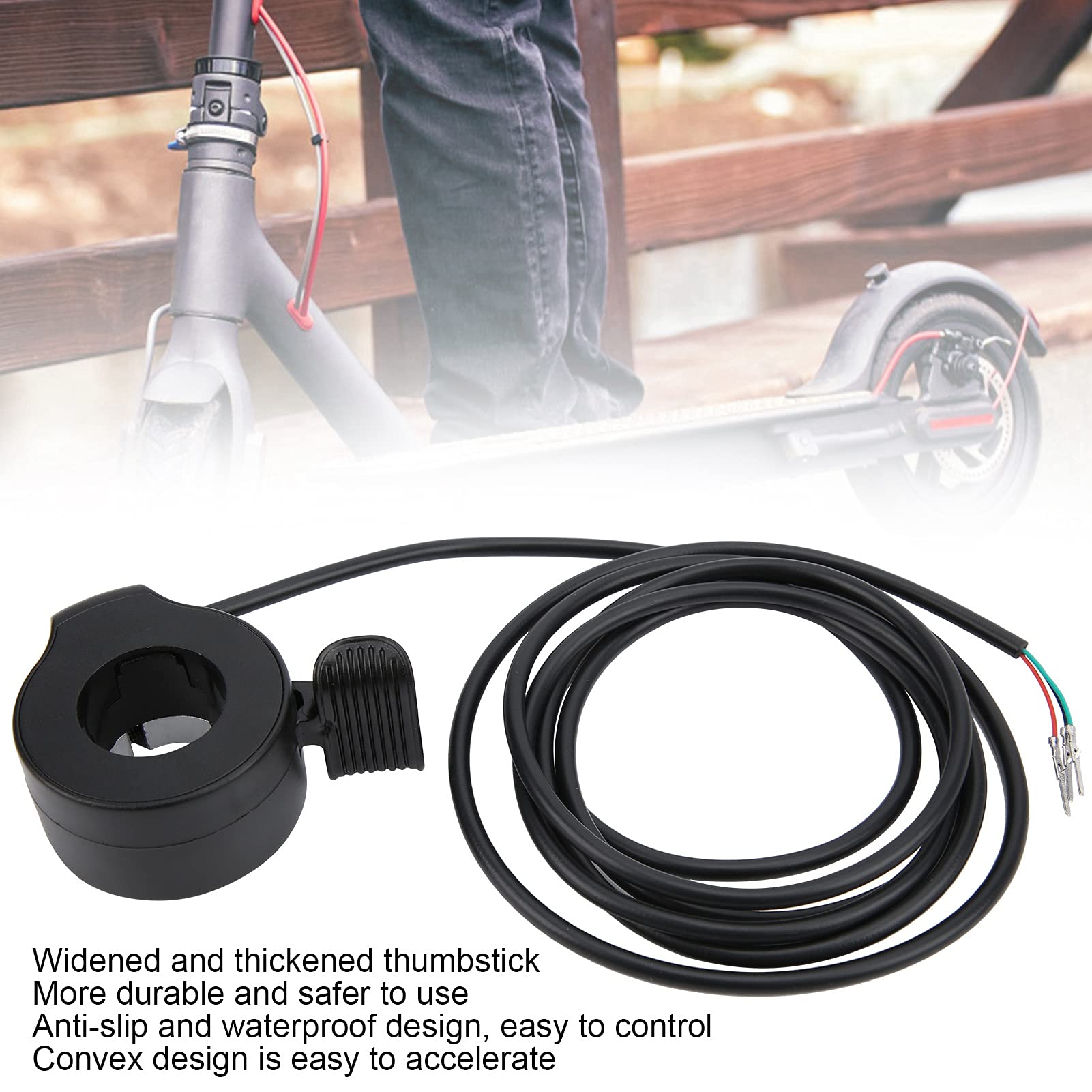 Electric Scooter Thumb Throttle Accelerator Grip - Universal Replacement Part for Most Scooter Models - Perfect for Commuting, Leisure Riding & Urban Transportation