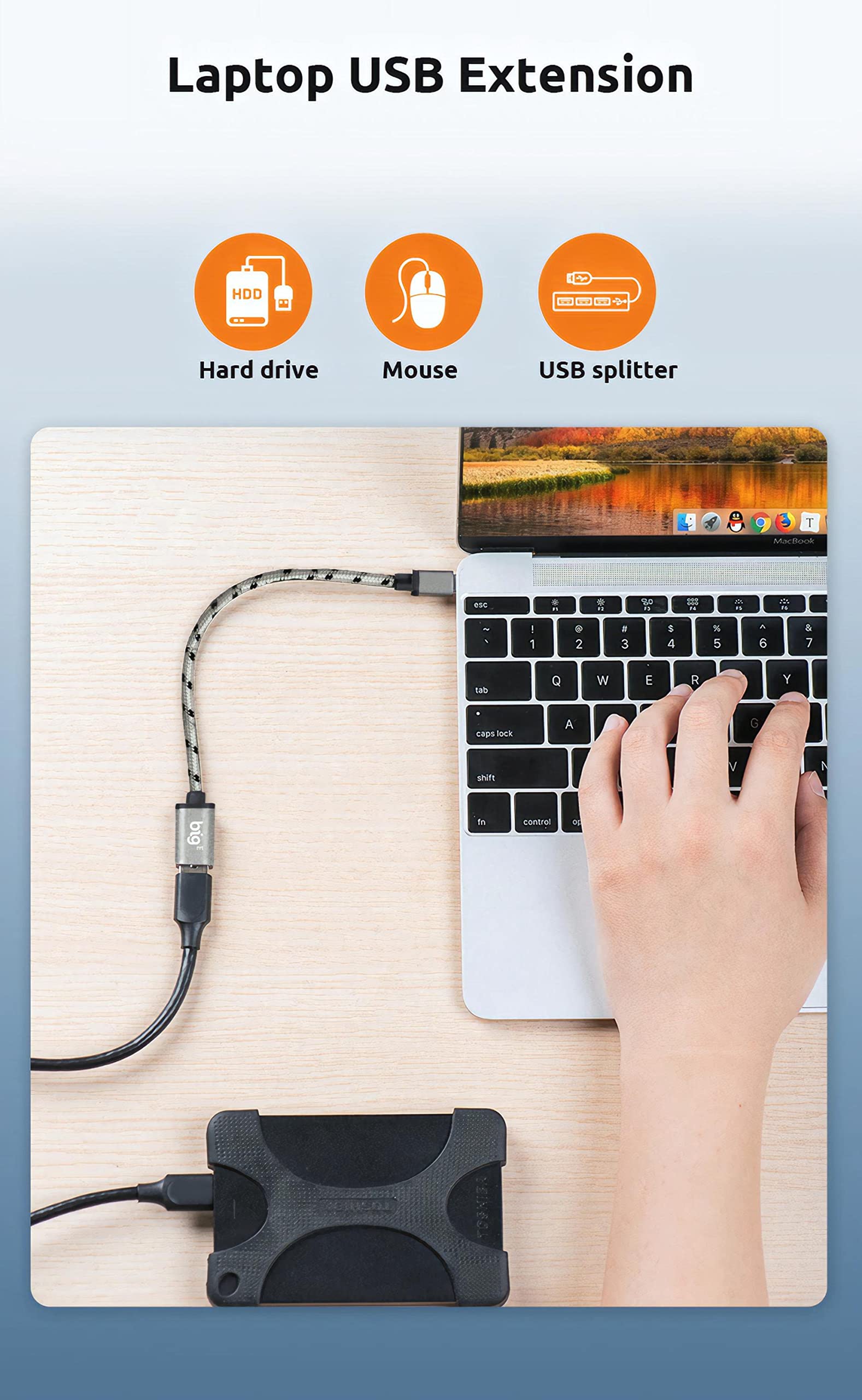 5Gbps USB-C to USB 3.0 Adapter [2 Pack] - Thunderbolt 3/4 Compatible, USB OTG Support for Samsung Galaxy A51 & More - Silver (Perfect for Travel, Office & Mobile Data Transfer)