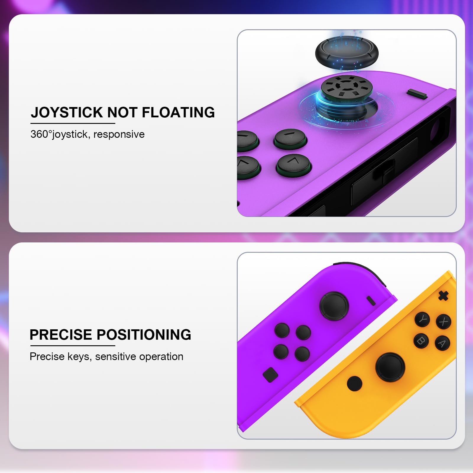 Best Replacement Wireless Controller for Nintendo Switch/Switch Lite/Switch OLED - Motion Control, Wake-Up & Dual Vibration - Perfect for Gaming, Multiplayer & Family Entertainment