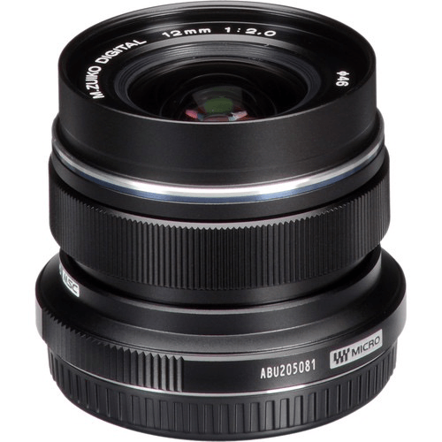 OM SYSTEM M.Zuiko Digital ED 12mm f/2.0 Wide Angle Lens (Black) - Perfect for Landscape, Street & Low Light Photography | Micro Four Thirds Mount