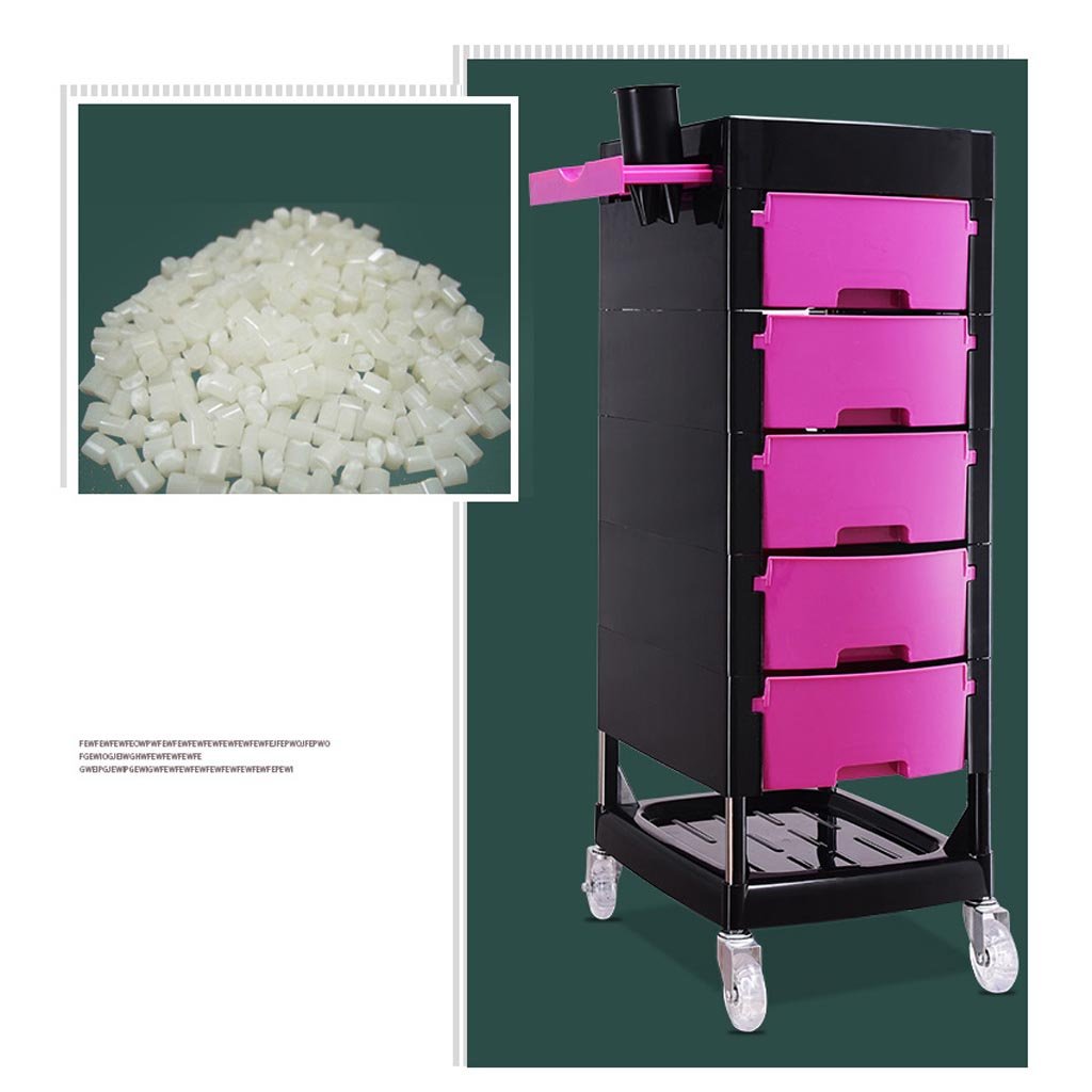 Premium MERTNK Salon Storage Cart with Drawers - Professional Beauty & Barber Tool Cabinet Trolley for Hair Stylists (Black & Purple) - Ideal for Salon Organization, Mobile Styling & Product Storage