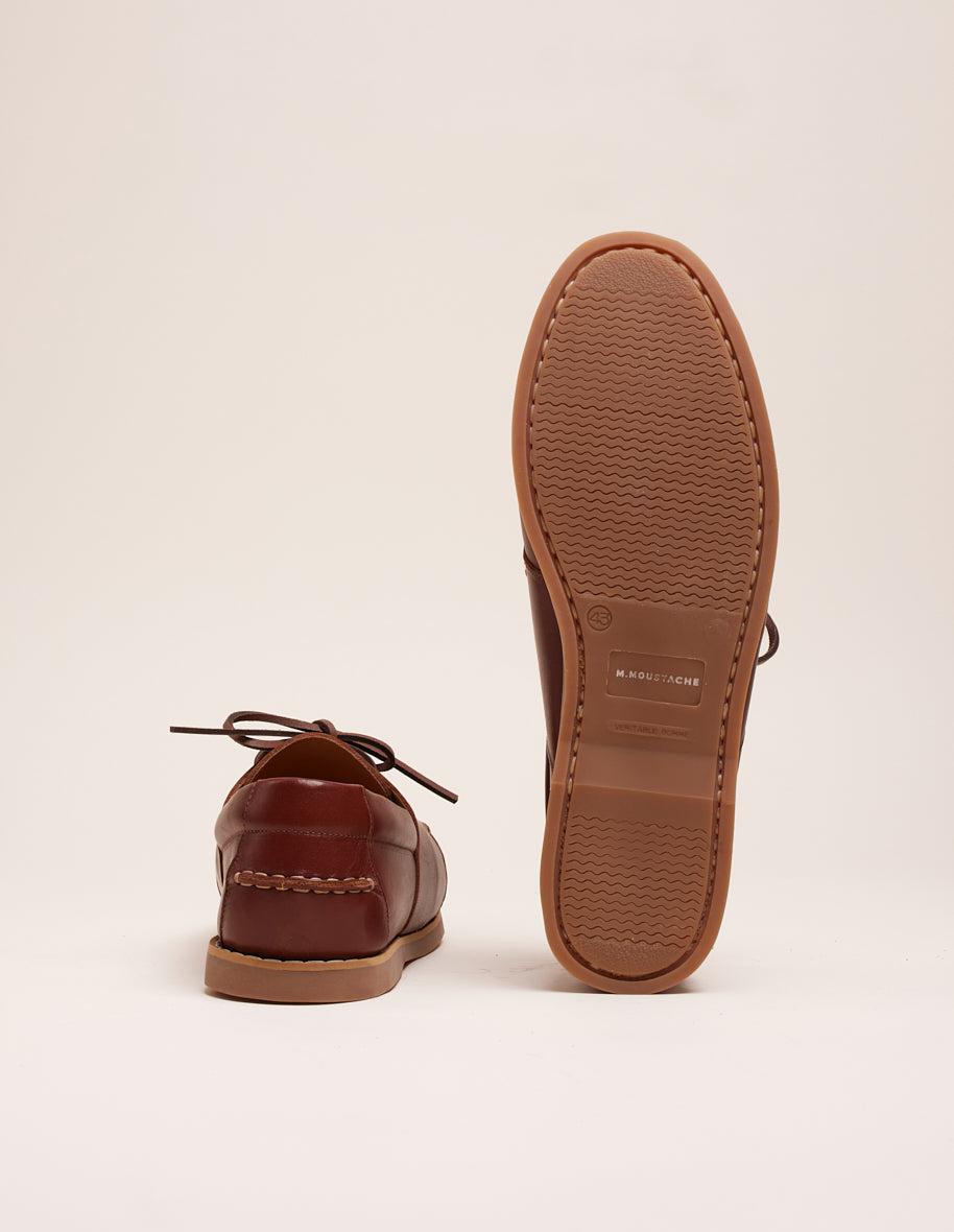 Bateaux Marin Brown Leather Boat Shoes - Classic & Comfortable for Sailing, Casual Wear & Outdoor Activities