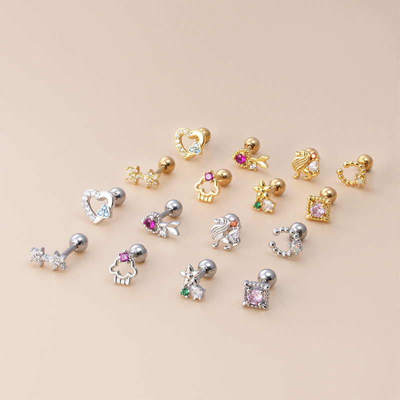 16G Surgical Steel Cartilage Earrings - Tiny Conch Earrings with Ball Back | Hypoallergenic, Durable Body Jewelry for Piercings | Perfect for Everyday Wear, Parties & Gifting