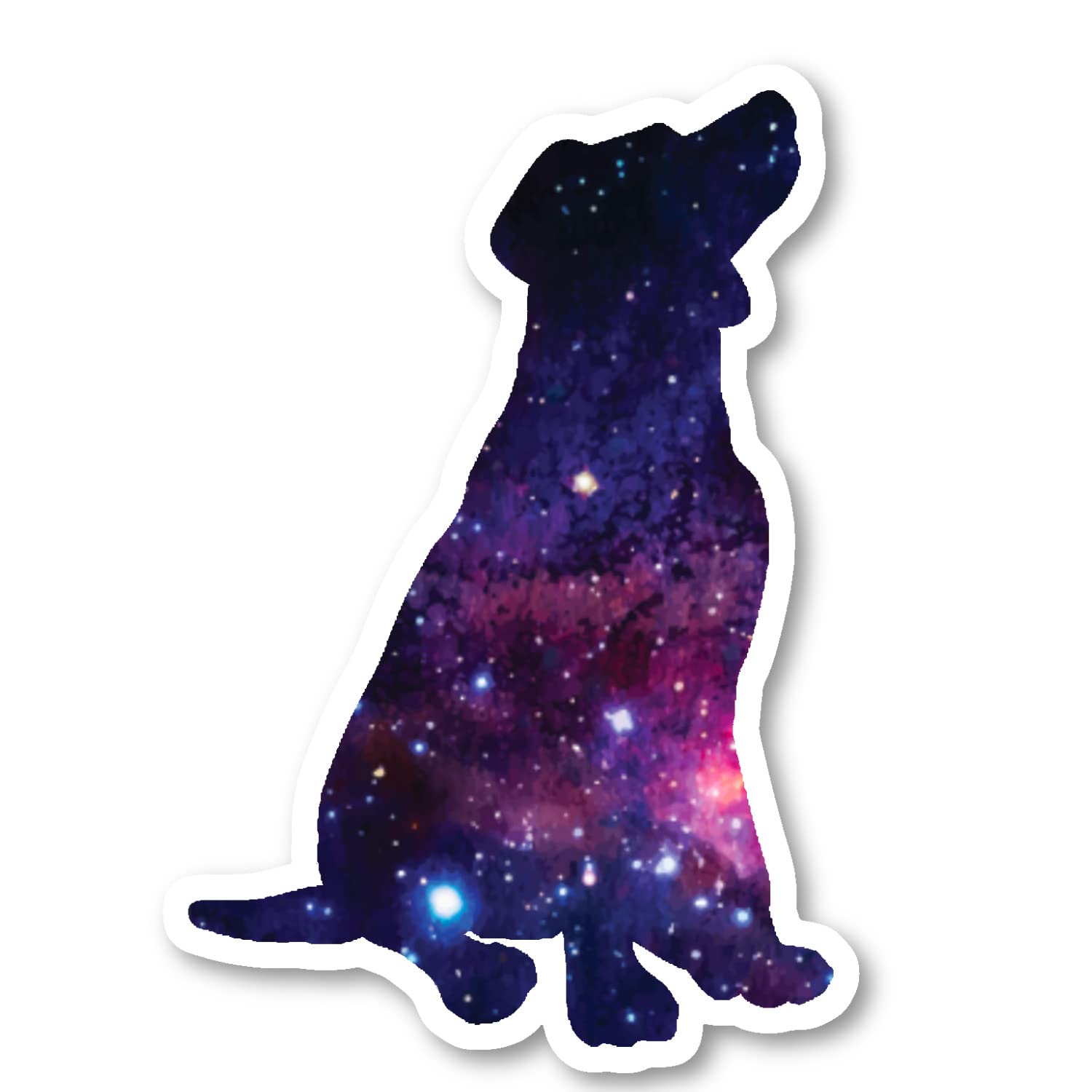Galaxy Dog Stickers (4 Pack) - Waterproof Vinyl Decals for Laptop, Phone, Tablet - 2.5 Inch Cute Space Themed Pet Stickers - Perfect for School, Office, Water Bottles & Notebook Decor