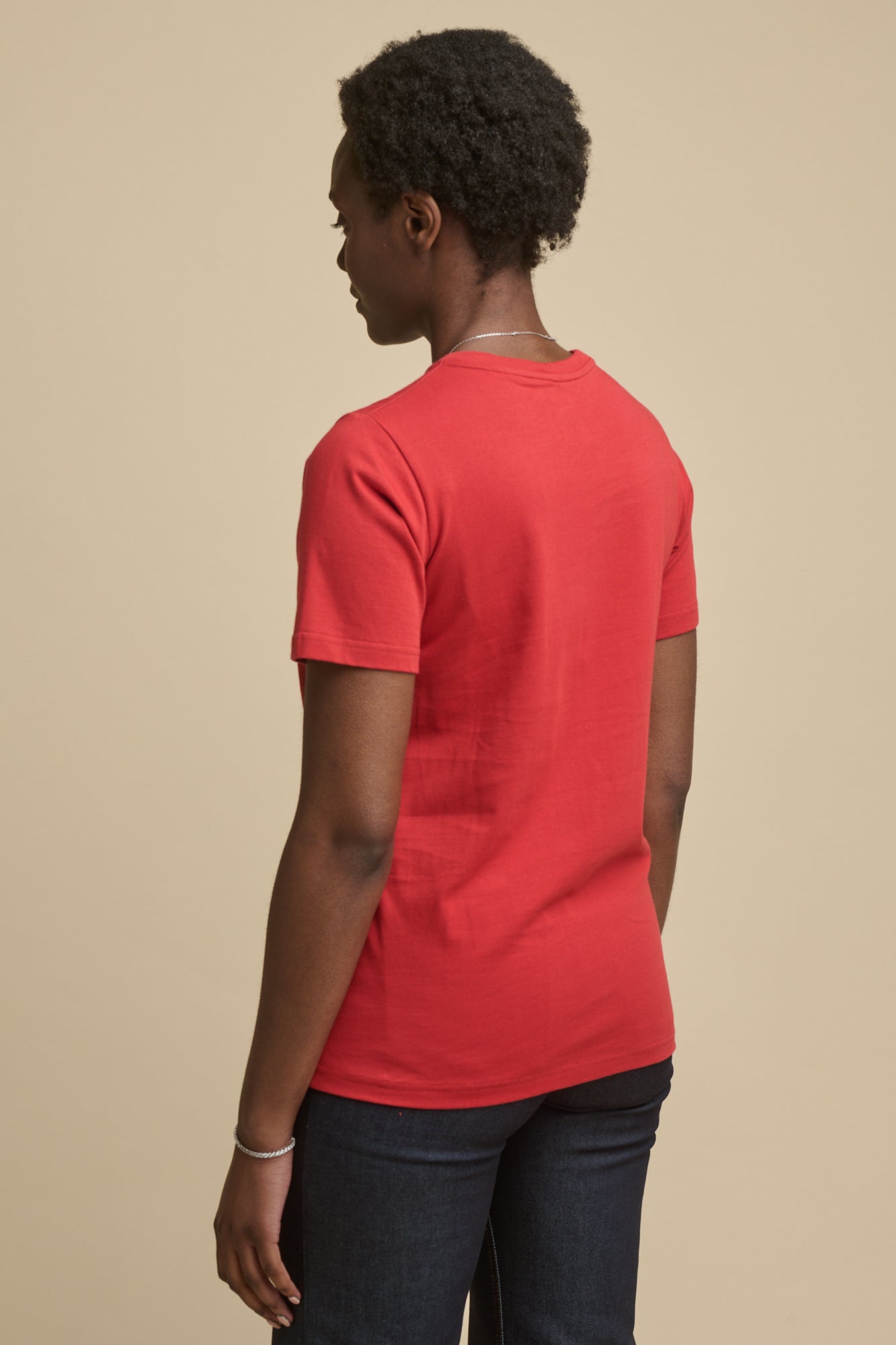 Women's Short Sleeve T-Shirt - Soft Cotton Casual Tee in Crimson Red | Perfect for Everyday Wear, Summer Outfits & Layering