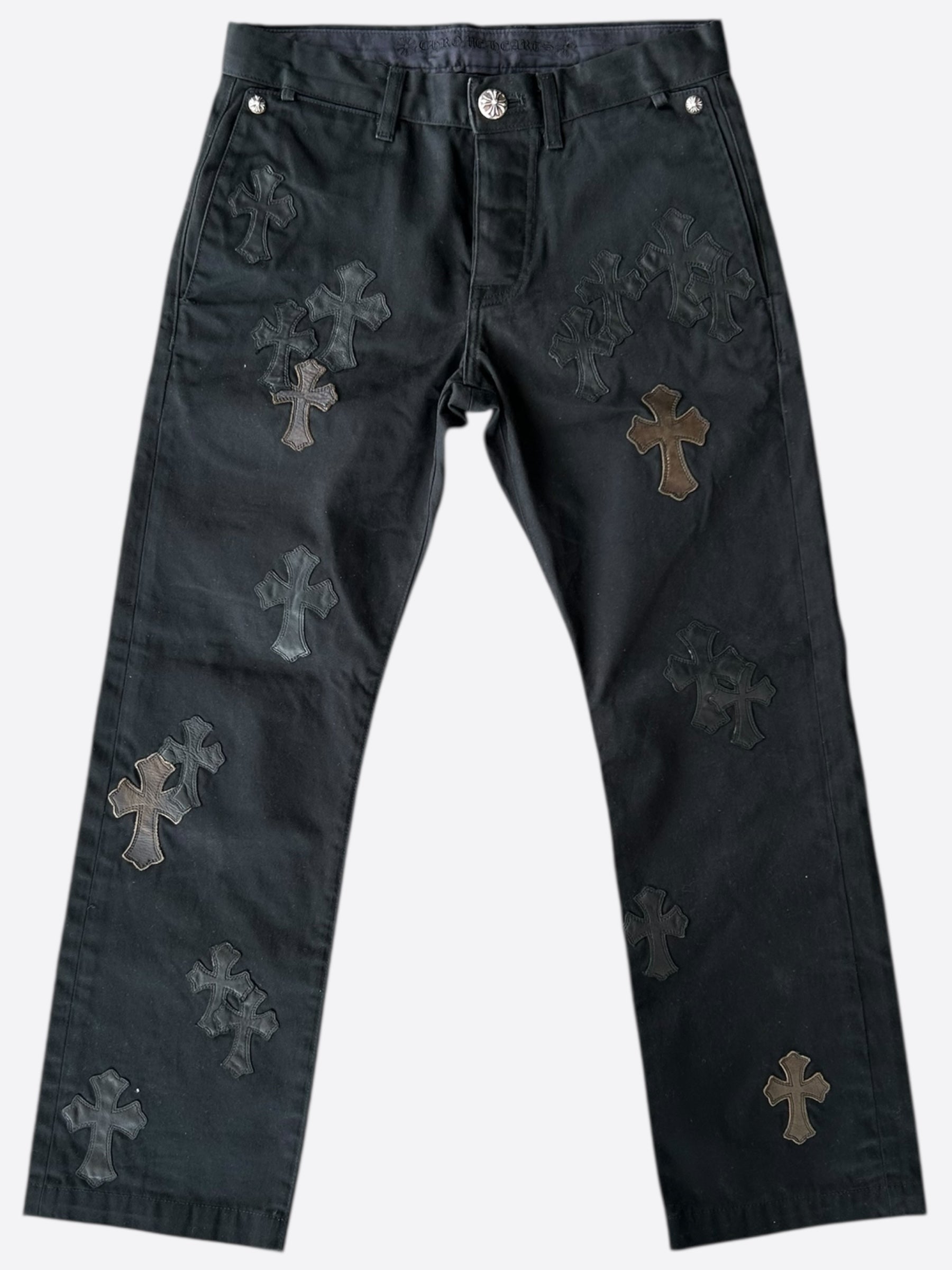Chrome Hearts Black Camouflage Cross Patch Chino Pants for Men - Stylish Streetwear & Gothic Fashion | Perfect for Casual Outfits, Concerts, and Nightlife