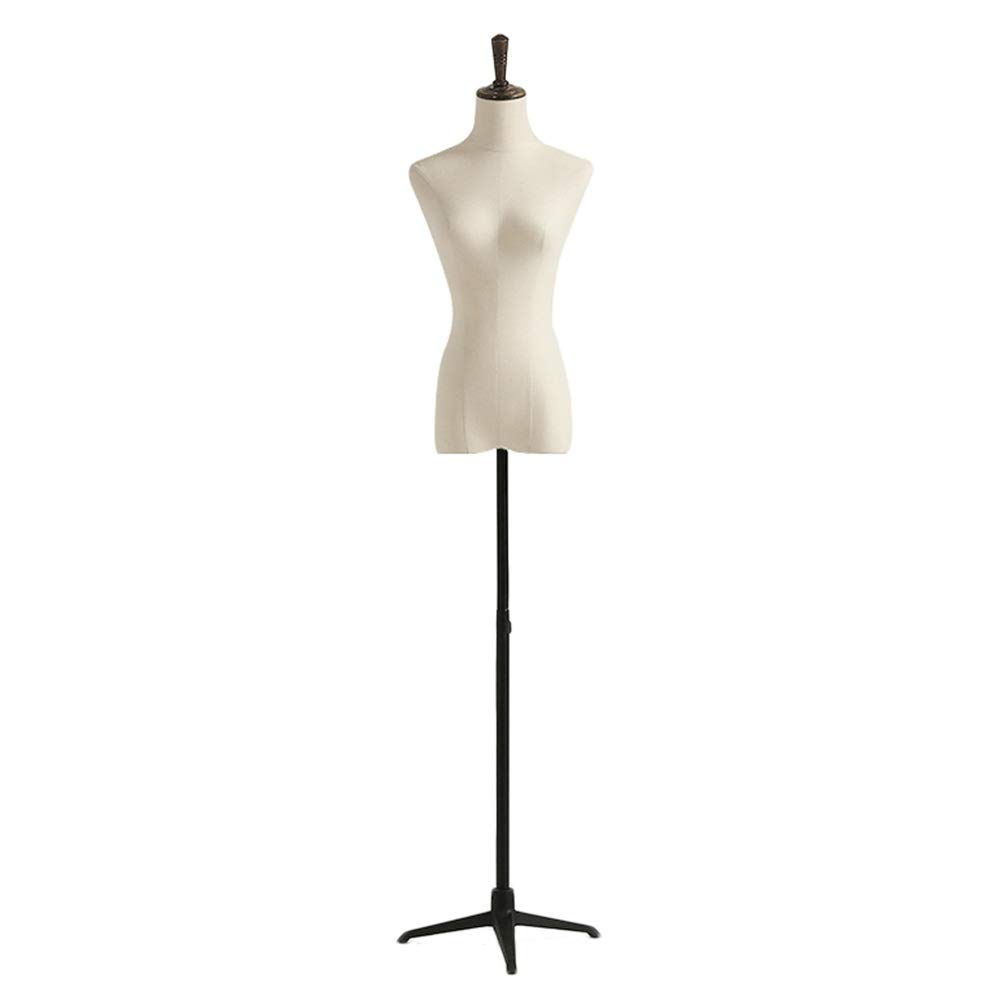 HAIPENG Adjustable Female Mannequin Torso - Beige Dress Form with Tripod Stand for Clothing, Jewelry & Fashion Display (Size S) - Perfect for Boutique, Tailor Shop & Home Sewing Studio