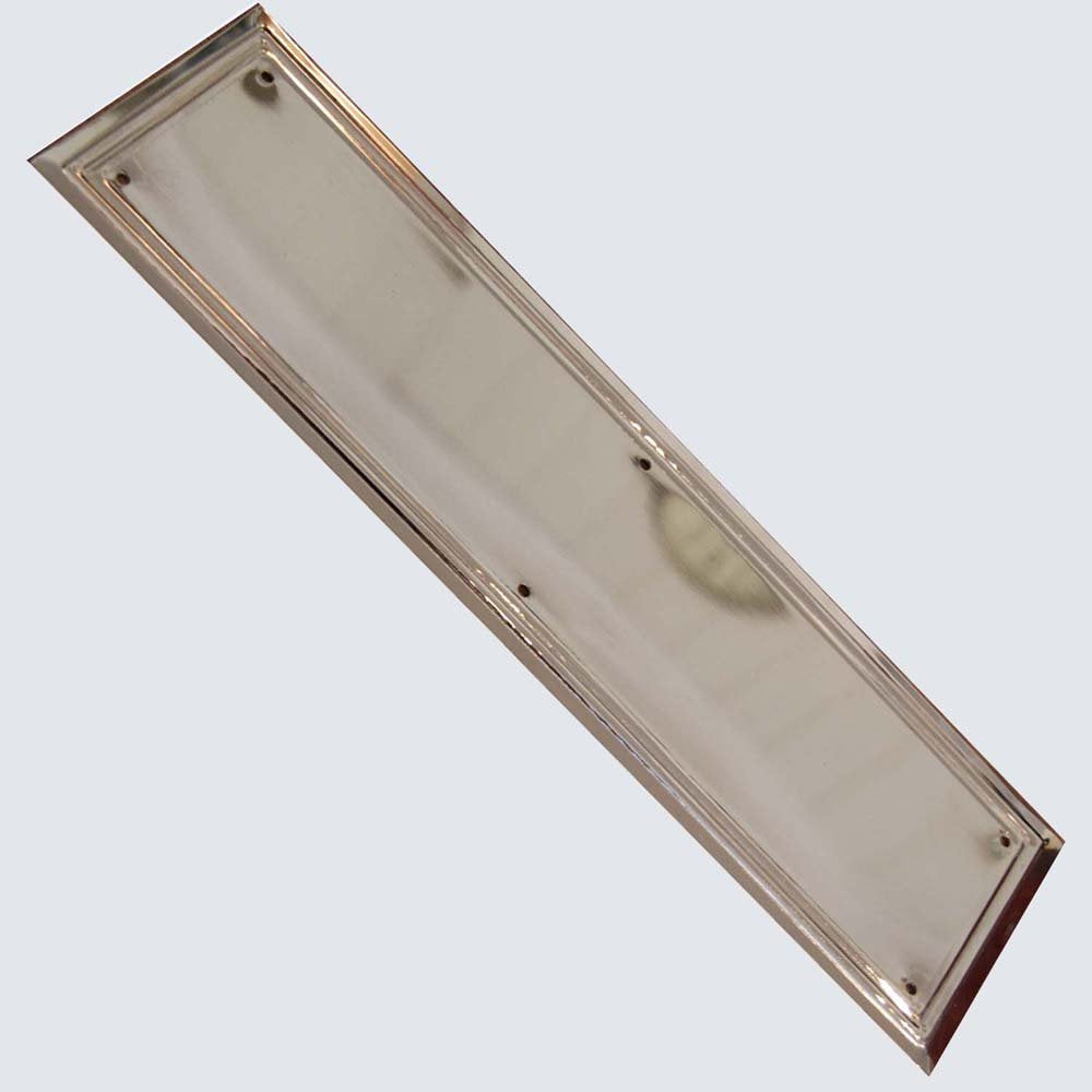 Vintage Aged Nickel Lincoln Fingerplate - Classic Door Hardware for Home & Office Decor | Perfect for Traditional & Antique Style Interiors