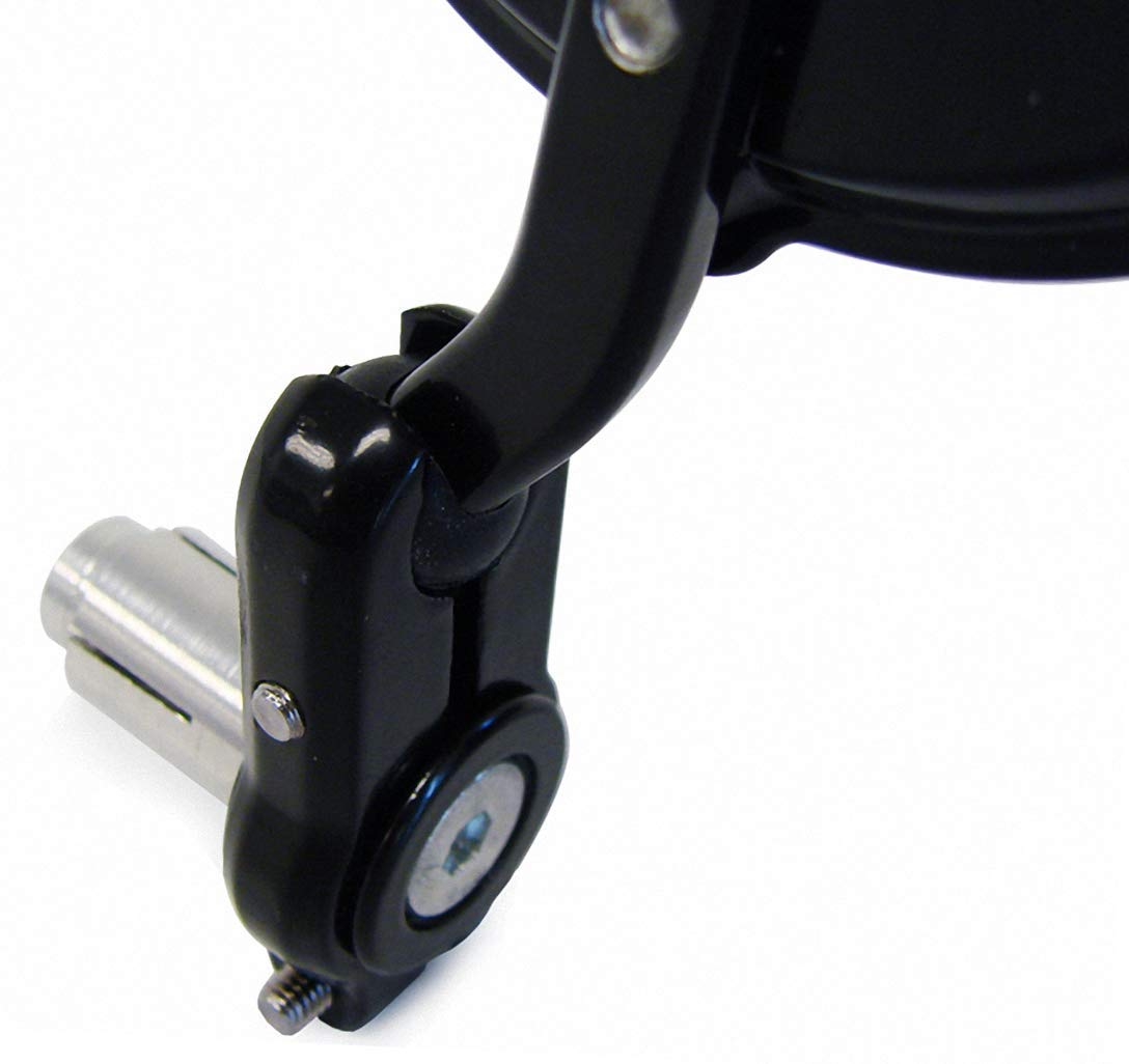 Black Round Billet Bar End Mirrors for Motorcycles - 7/8