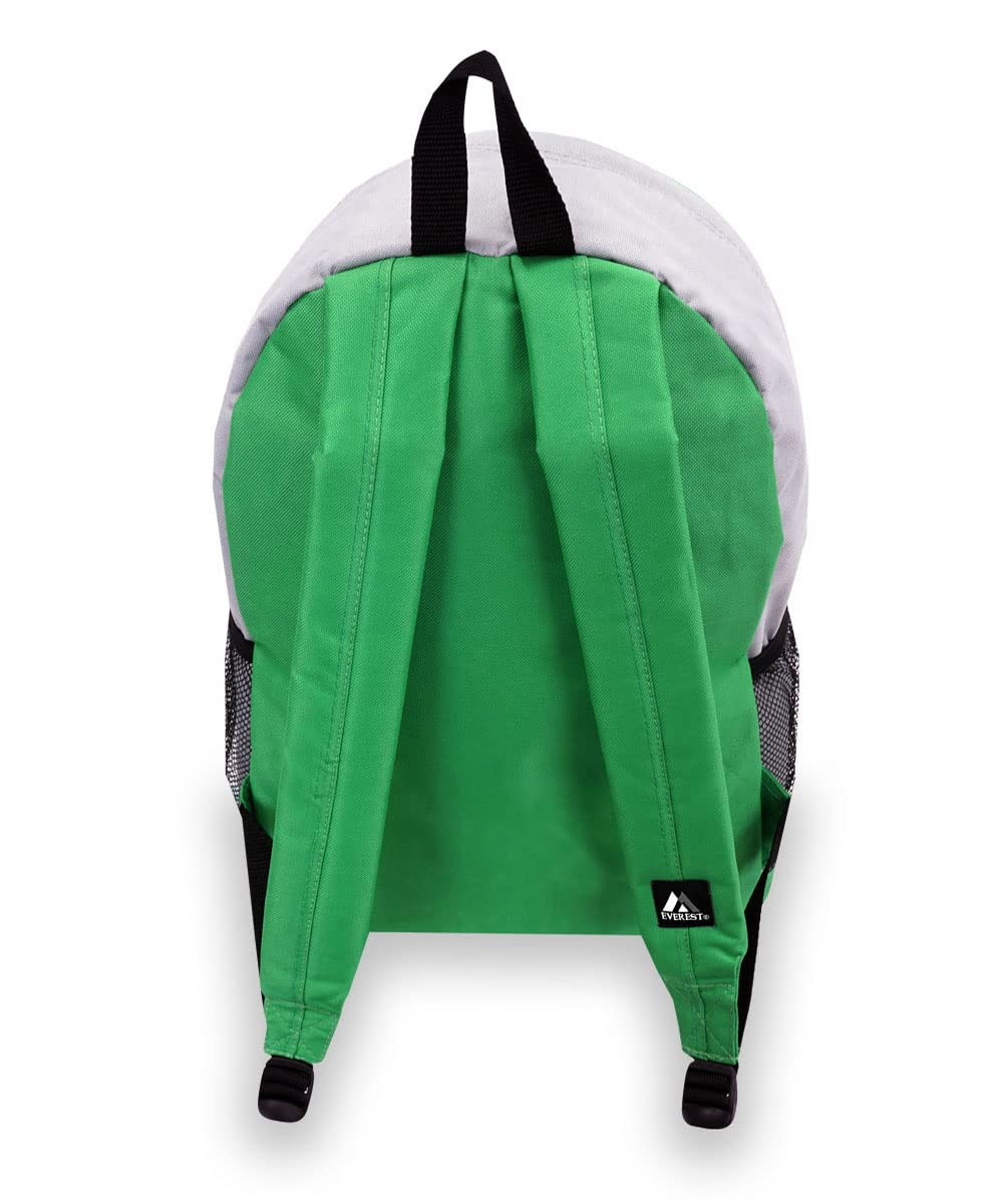 Everest Large Travel Backpack with Multiple Pockets - Durable Green/Gray Hiking Backpack for Men & Women - Perfect for Camping, Hiking, Air Travel and Outdoor Adventures