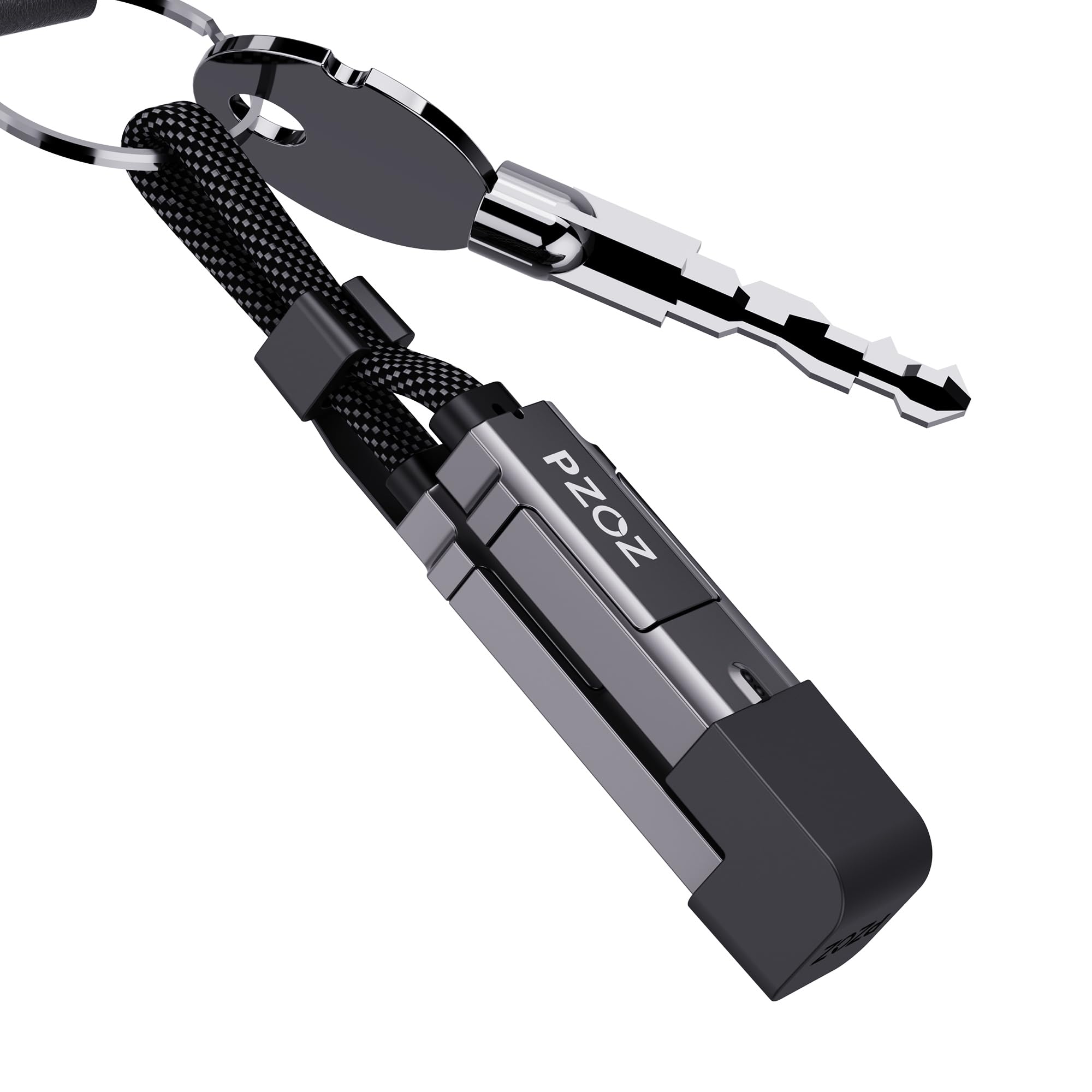 PZOZ 60W Multi Charger Cable with LED Display - Fast Charging USB C to Lightning, Type-C to USB C, USB A to Lightning & USB A to USB C - Compatible with iPhone X/11/12/13/14/15 - Perfect for Travel, Office & Home Charging