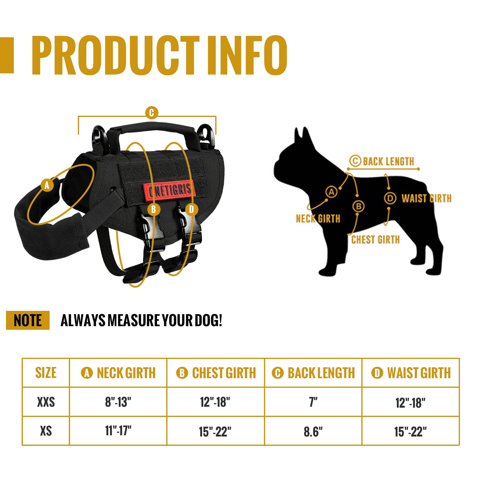 XXS No-Pull Puppy Harness with Handle - Adjustable Small Dog Harness for Tiny Breeds & Cats | Perfect for Walking, Training & Outdoor Adventures
