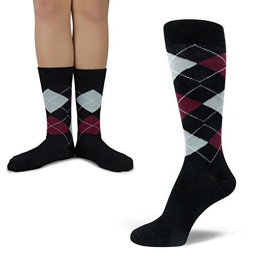 Spotlight Hosiery Junior's & Men's Wedding Argyle Dress Socks Set - Perfect for Formal Events, Bridal Parties & Business Attire