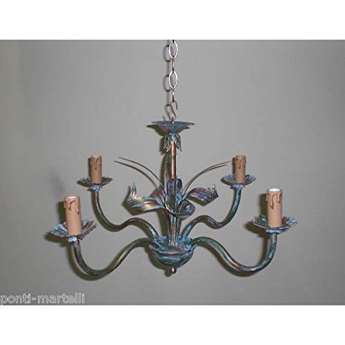 Hand-Forged Iron Smart Chandelier - WiFi-Enabled, Works with Alexa, Google Home & IFTTT, iOS/Android Compatible - Perfect for Living Room, Bedroom & Dining Room Lighting