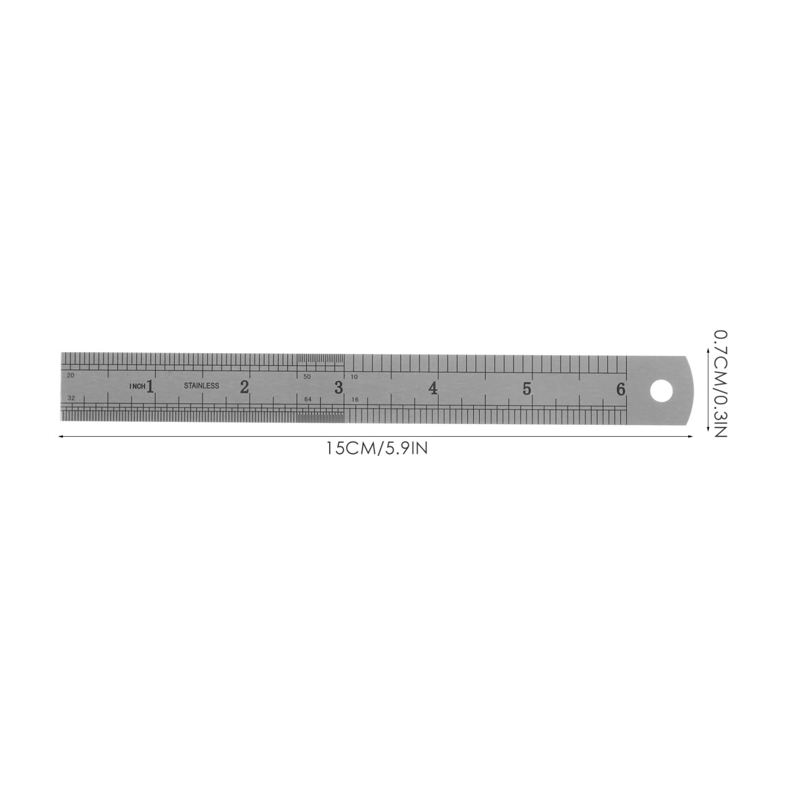 Premium Stainless Steel Ruler Set - 6-Piece Pocket Measuring Tools for Carpenters & DIY (Straight Ruler, Angle Ruler, Flexible Clip Ruler) - Silver Precision Drawing & Marking Tools for Woodworking, Engineering & School Projects