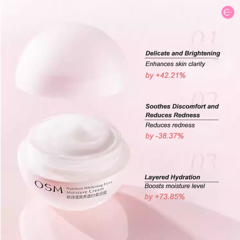 OSM Pearl Nutrition Brightening Face Cream - Hydrating & Glow Boosting Moisturizer for Radiant Skin | Perfect for Day & Night Skincare Routine