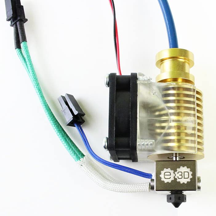 E3D V6 Gold HotEnd for 3D Printer - Fully Assembled 1.75mm 24V Nozzle - High Precision Extruder for PLA, ABS, PETG Filaments | Perfect for Creality Ender 3, CR-10, Prusa i3 3D Printing Projects