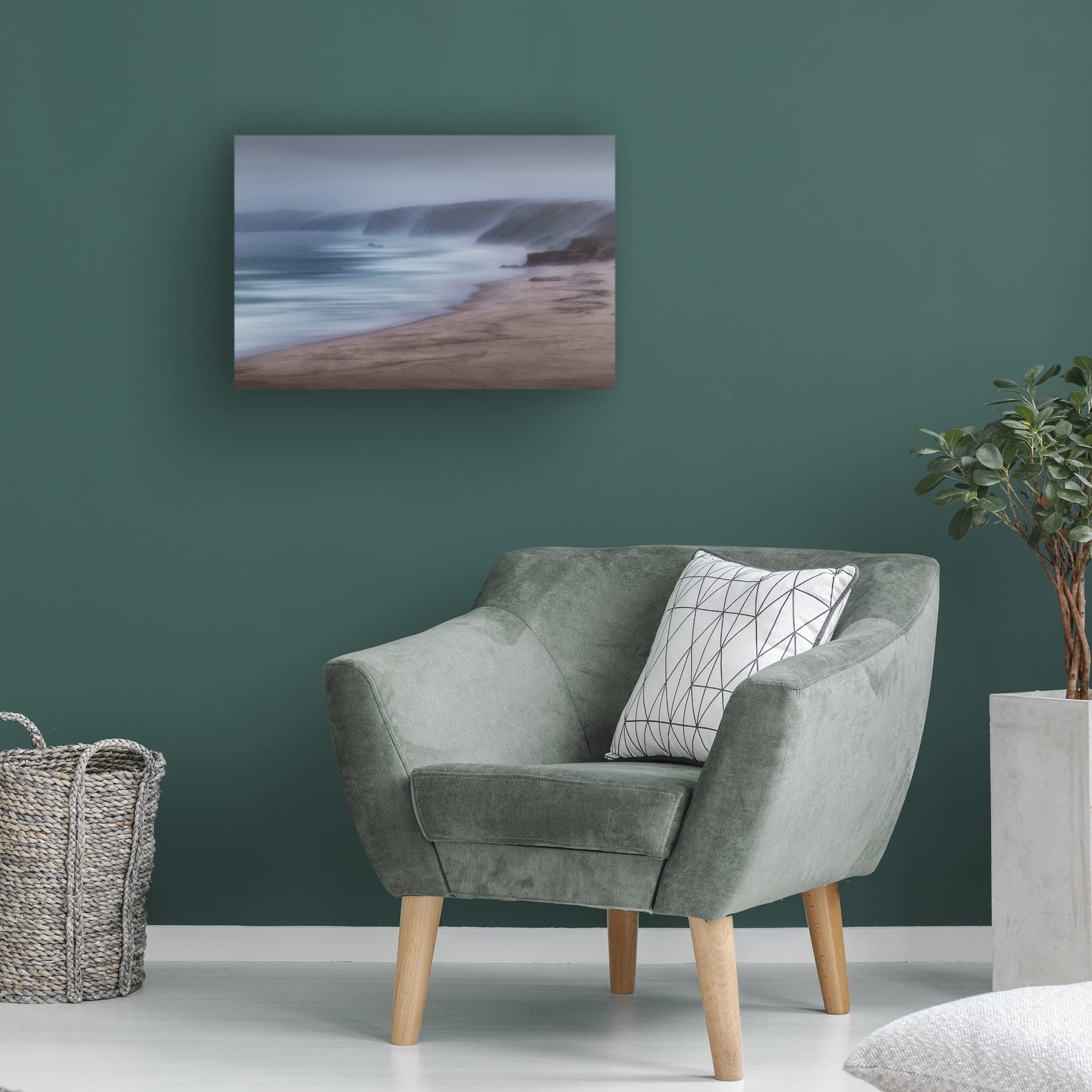 Trademark Fine Art 'Mists' by Lola Gutierrez - Stunning Canvas Wall Art for Living Room, Bedroom & Office Decor | Modern Abstract Landscape Painting