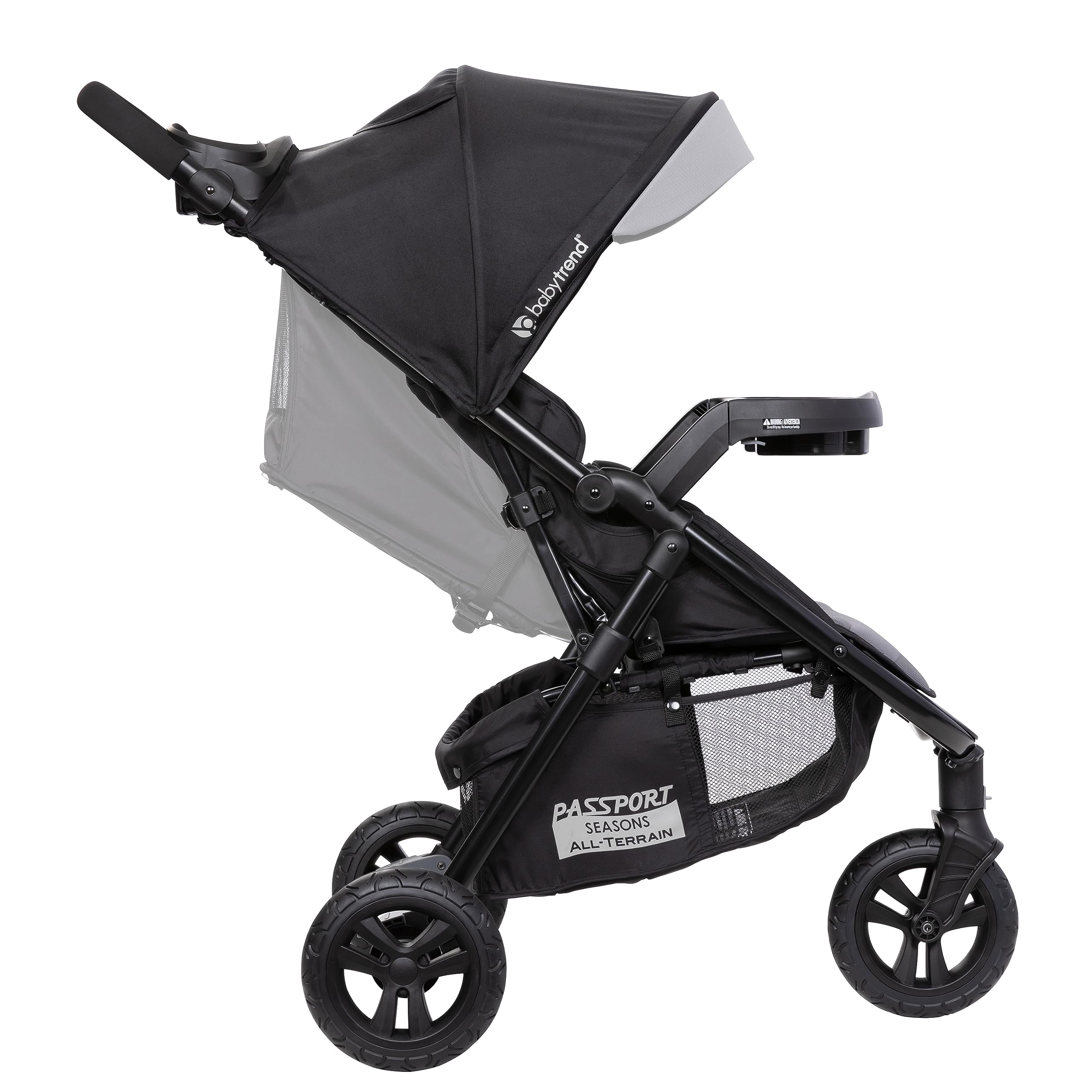 Baby Trend Passport® Seasons All-Terrain Stroller Travel System with EZ-Lift™ PLUS Infant Car Seat - Dash Black | Lightweight & Durable for Outdoor Adventures, Shopping & Travel | Perfect for Newborns & Toddlers