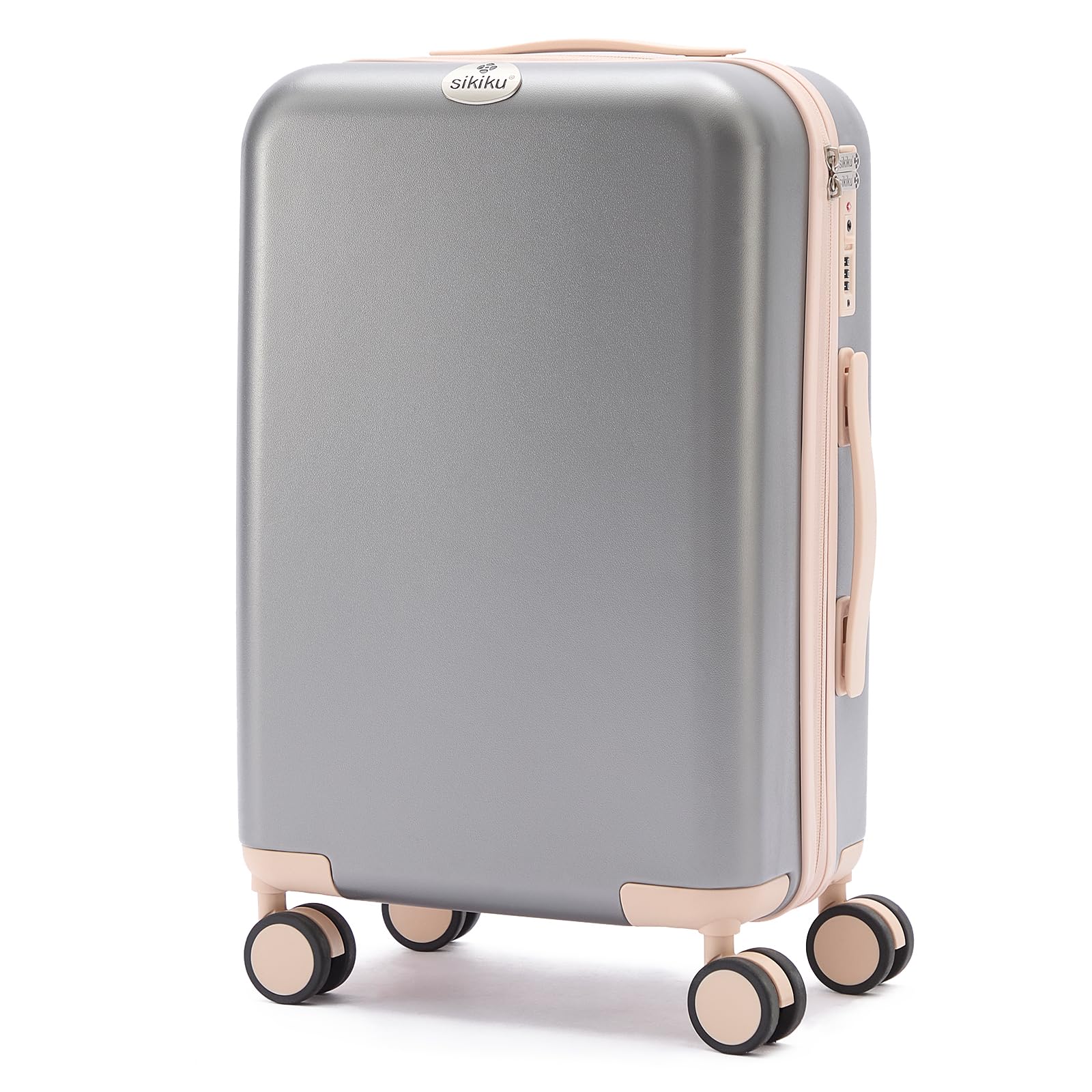 Lightweight Carry-On Luggage for Women - Durable Scratch-Resistant Hardshell Spinner Suitcase with TSA Lock, Silver Gray | Perfect for Business Travel, Weekend Getaways & Airplane Cabin Use
