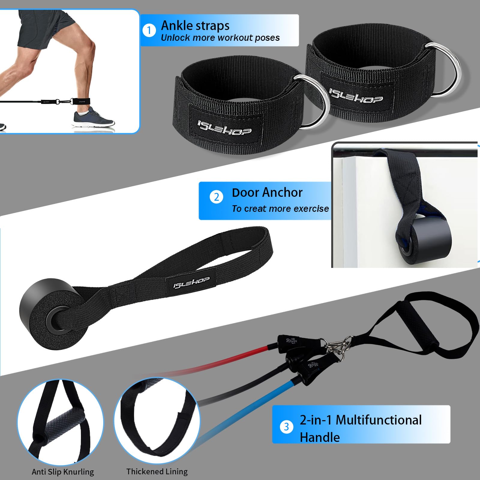 Pilates Bar Kit with 6 Resistance Bands (30,40,50lbs) - Portable Home Gym Equipment for Men & Women - Yoga Exercise Bar Set for Weight Squats, Thighs & Glutes - Perfect for Home Workouts, Yoga, Pilates & Strength Training