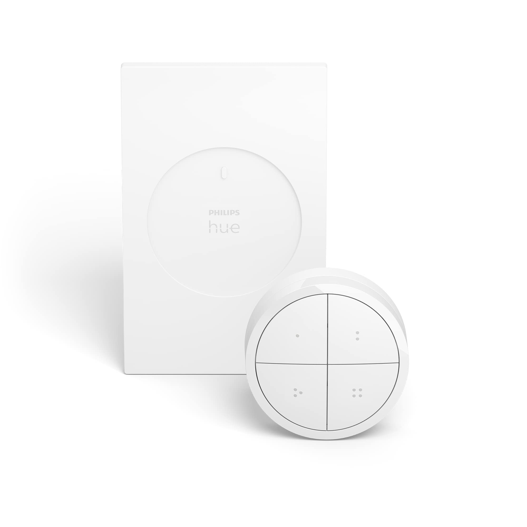Philips Hue Wall Tap Dial Light Switch - 2 Pack, White | Wireless Smart Home Control for Hue Lights & Hue Bridge | No-Wire Installation | Perfect for Bedrooms, Living Rooms & Home Automation