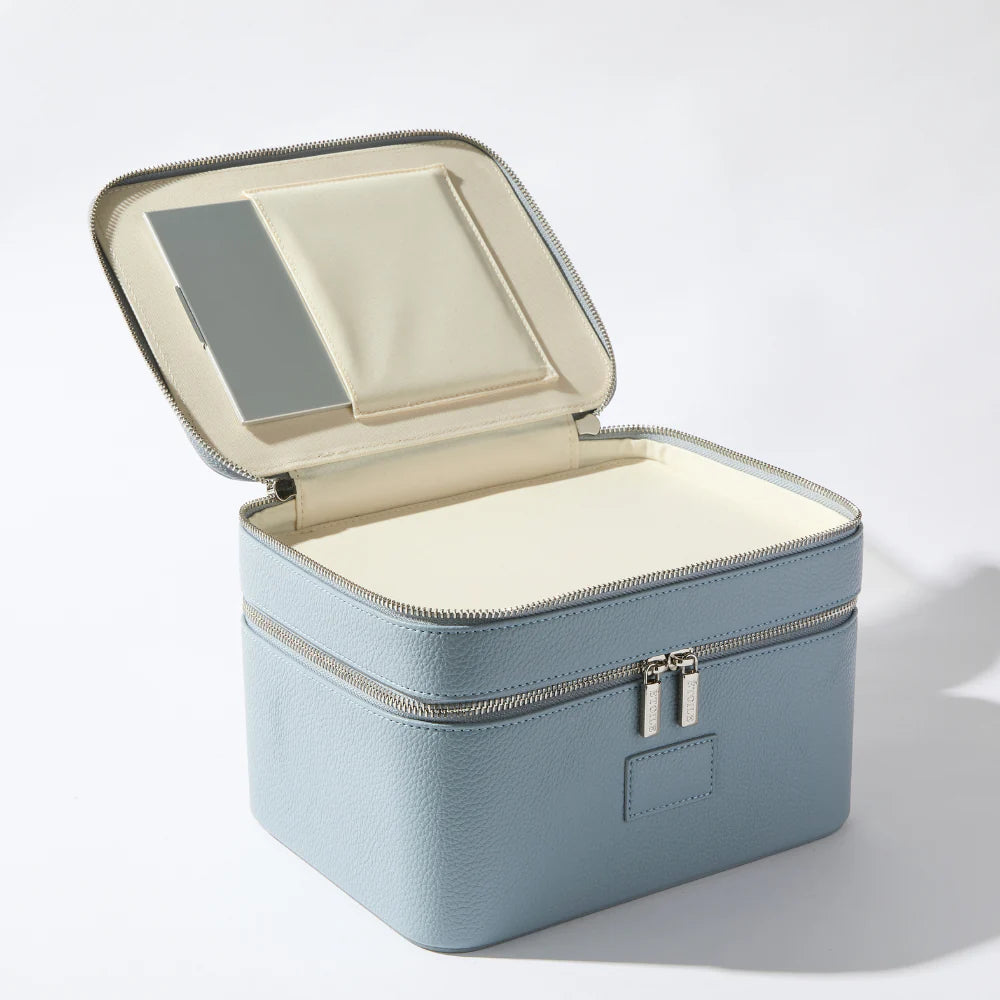 Duo Vanity Case - Travel Makeup Organizer with Mirror, Perfect for Women's Cosmetic Storage & On-the-Go Beauty Essentials | Ideal for Home, Office & Vacation Use