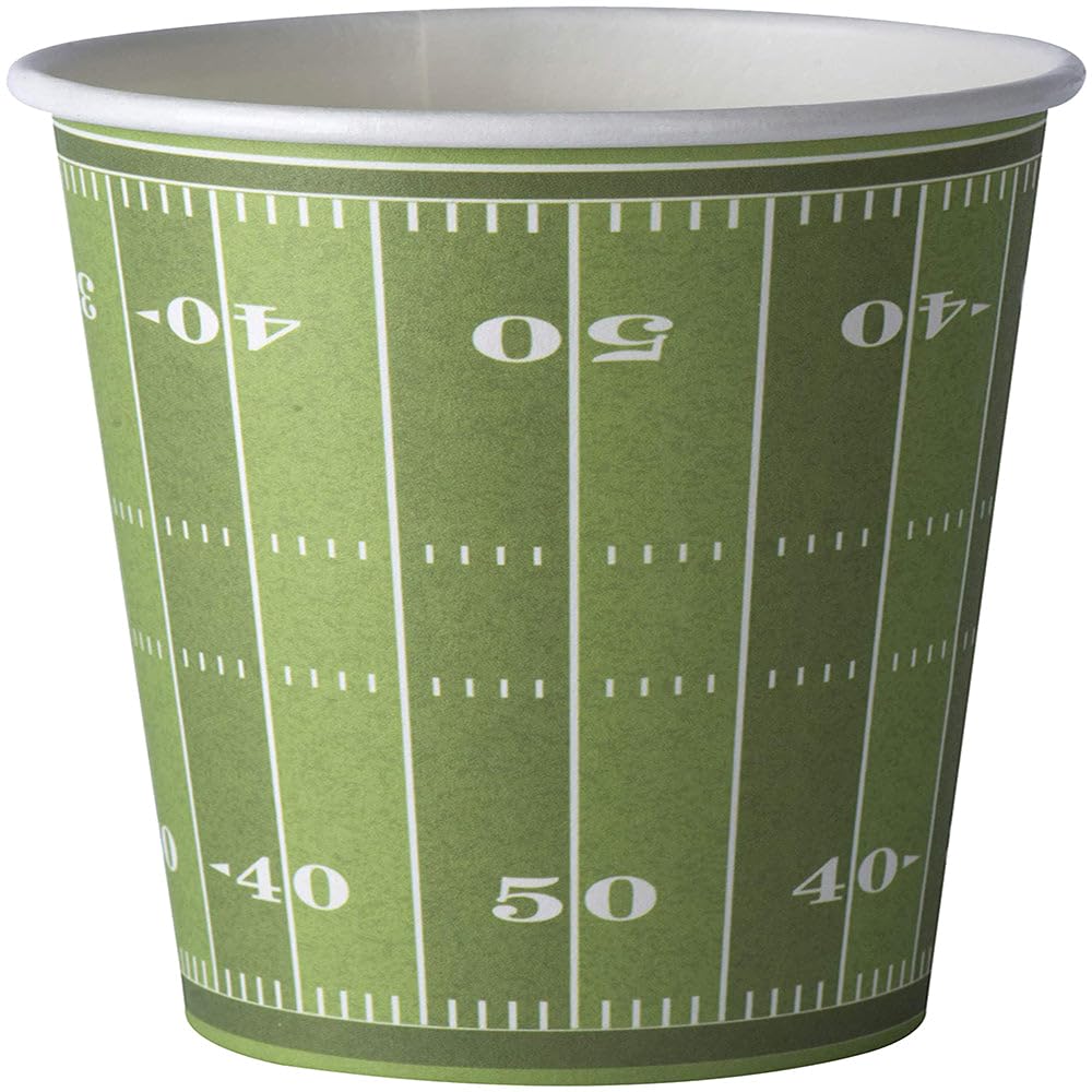 Hammont 9oz Disposable Football Cups - Bulk 50 Pack Plastic Drinkware for Football Parties, Tailgating & Game Day Decorations - Perfect for Football Themed Birthday Supplies & Sports Events