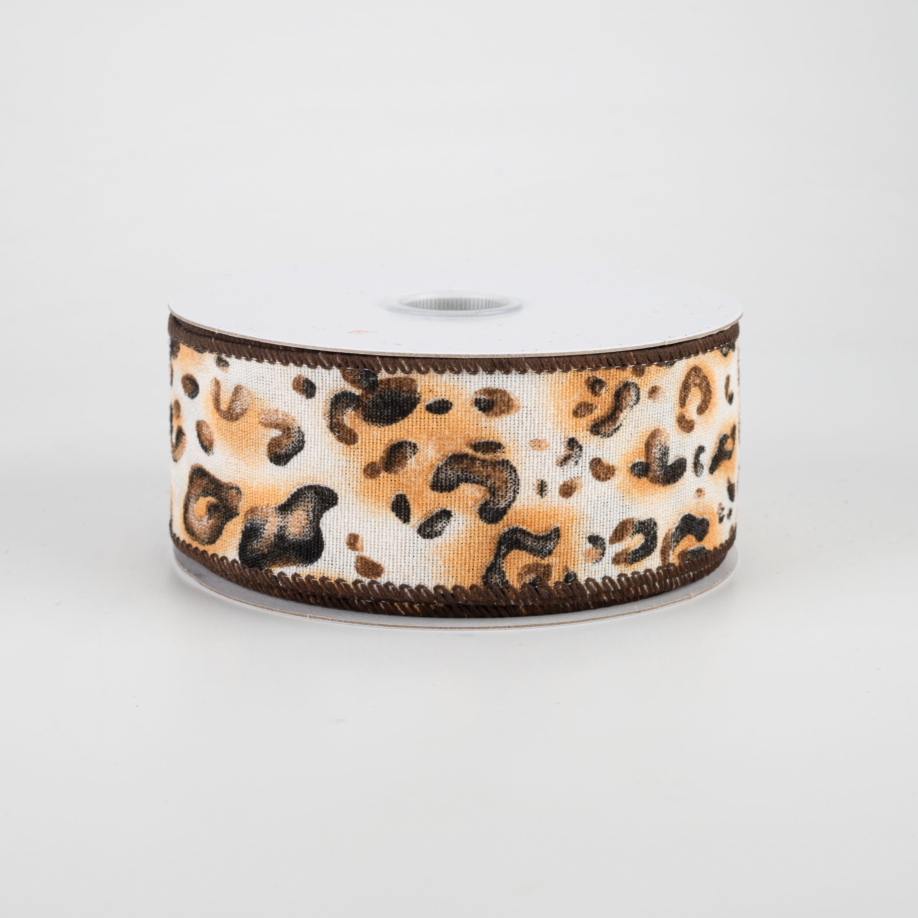 1.5 Inch Canvas Leopard Print Ribbon - 10 Yards Bulk Roll for DIY Crafts, Gift Wrapping, Hair Bows & Home Decor | Premium Animal Print Fabric Ribbon for Scrapbooking, Party Decorations & Fashion Accessories