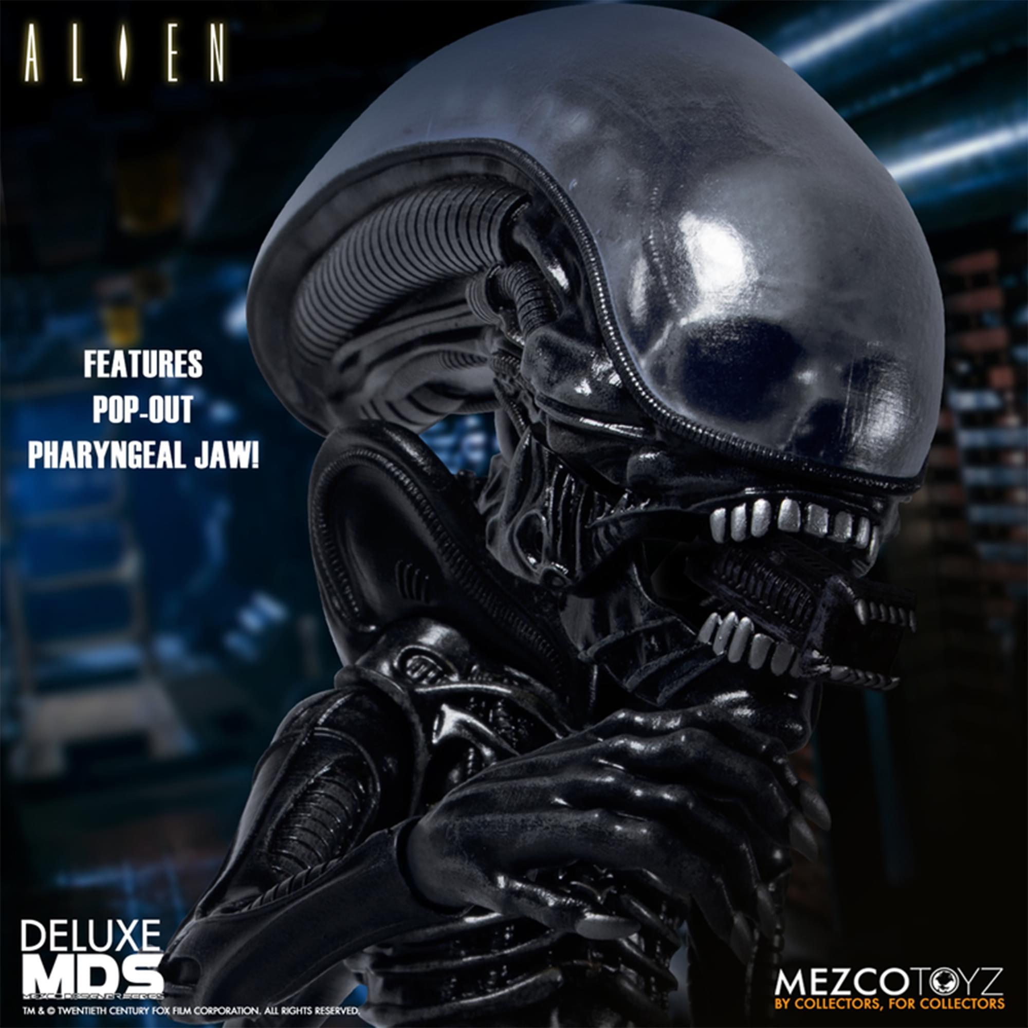 Alien 7 Inch Mezco Designer Series Action Figure - Collectible Movie Character Model for Display & Play - Perfect for Sci-Fi Fans & Collectors