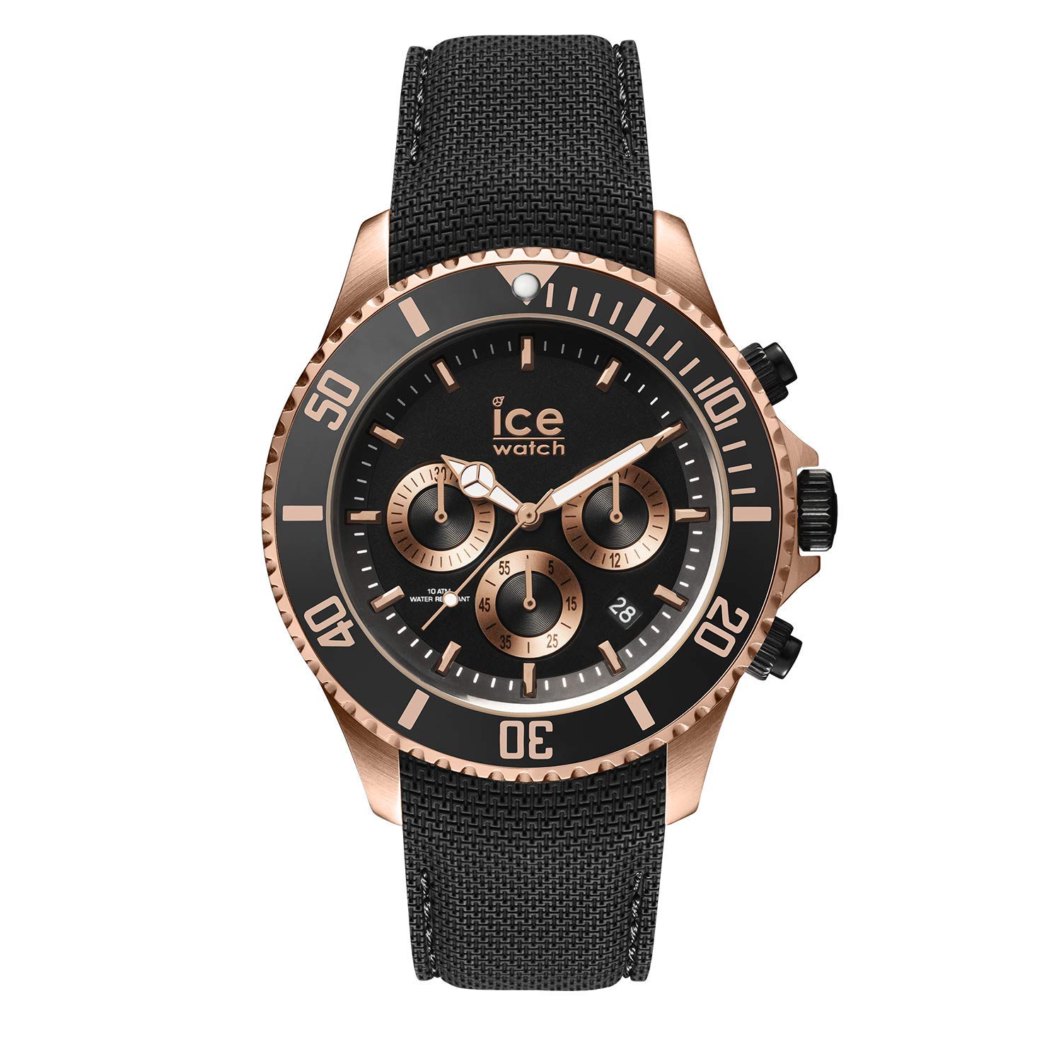Ice-Watch Men's Chronograph Quartz Watch with Silicone Strap 16305 - Stylish Waterproof Sports Watch for Running, Swimming & Outdoor Activities
