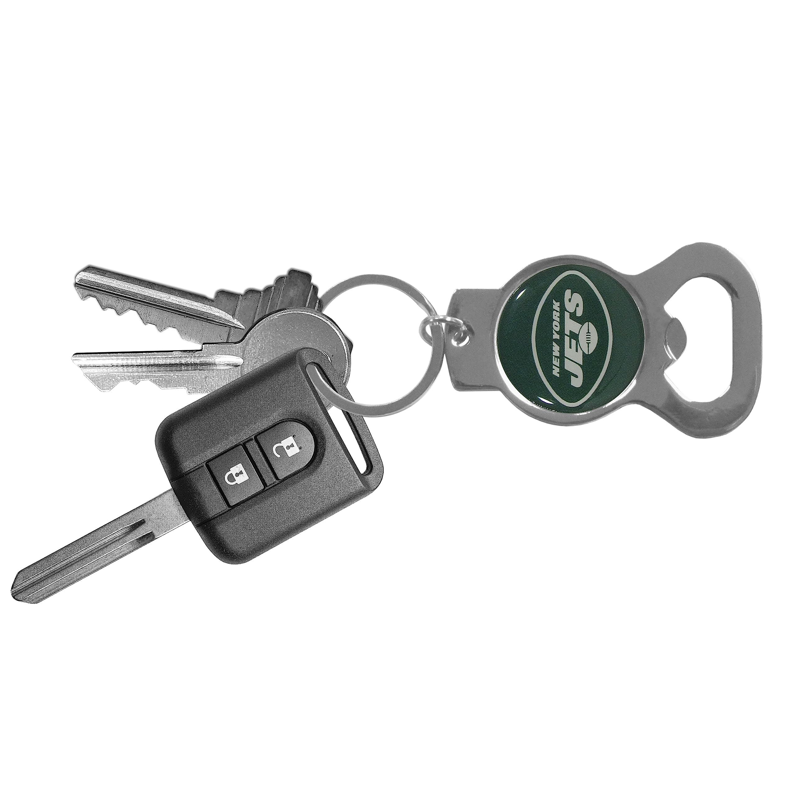 NFL Bottle Opener Keychain - Officially Licensed Football Team Bottle Opener for Beer, Soda & Drinks - Perfect for Tailgating, Parties & Gifts
