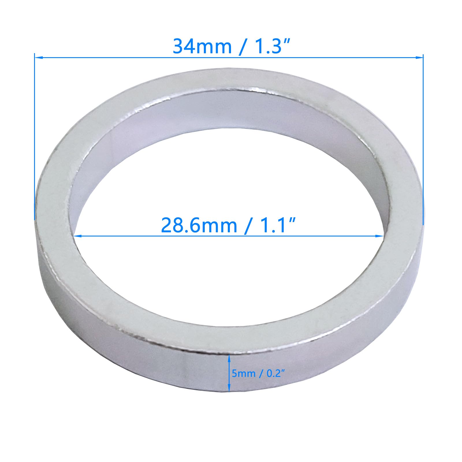10X Bicycle Head Stem Spacer - Aluminum Alloy Head Tube Spacer Replacement for MTB, BMX & Mountain Bikes - Durable Headset Washer Accessories for Front Stem Fork - Perfect for Bike Maintenance & Upgrades