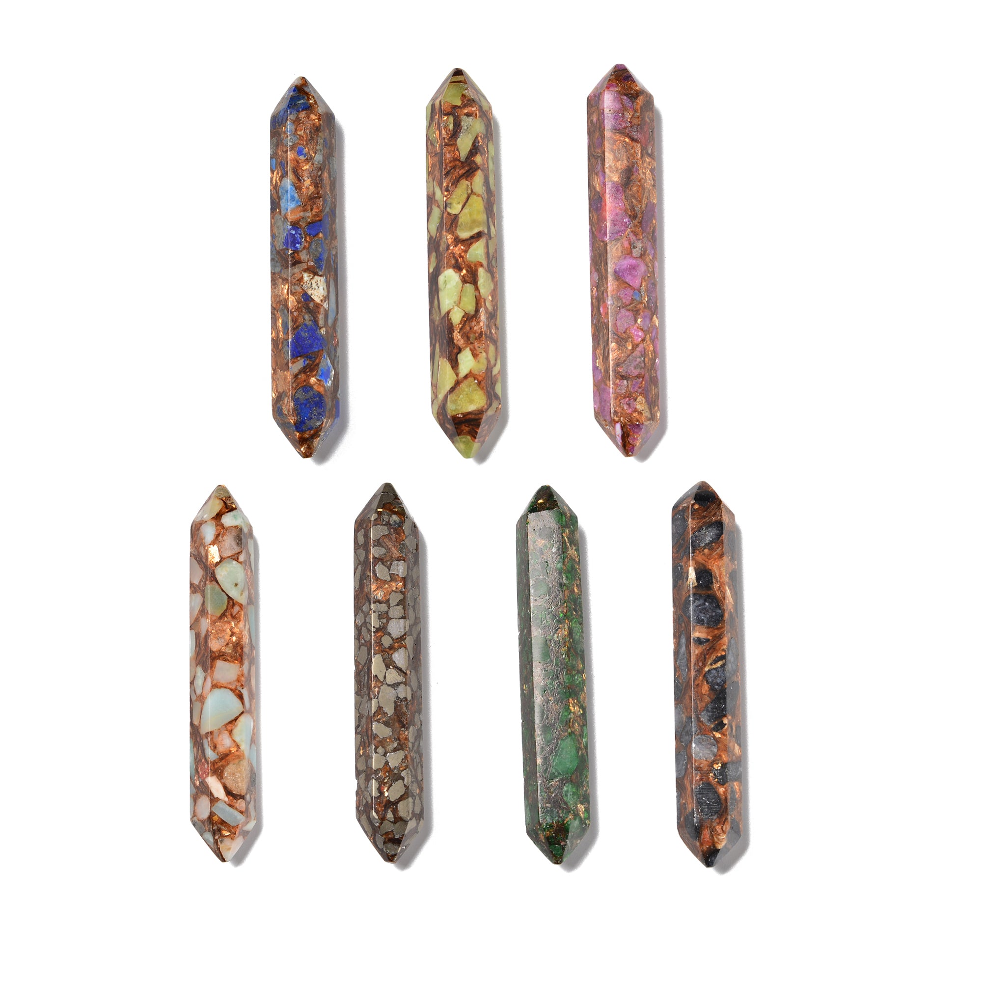 Natural Mixed Bronzite Gemstone Double Terminated Point - 15x100mm Healing Crystal for Meditation, Reiki & Energy Work - Sold Individually