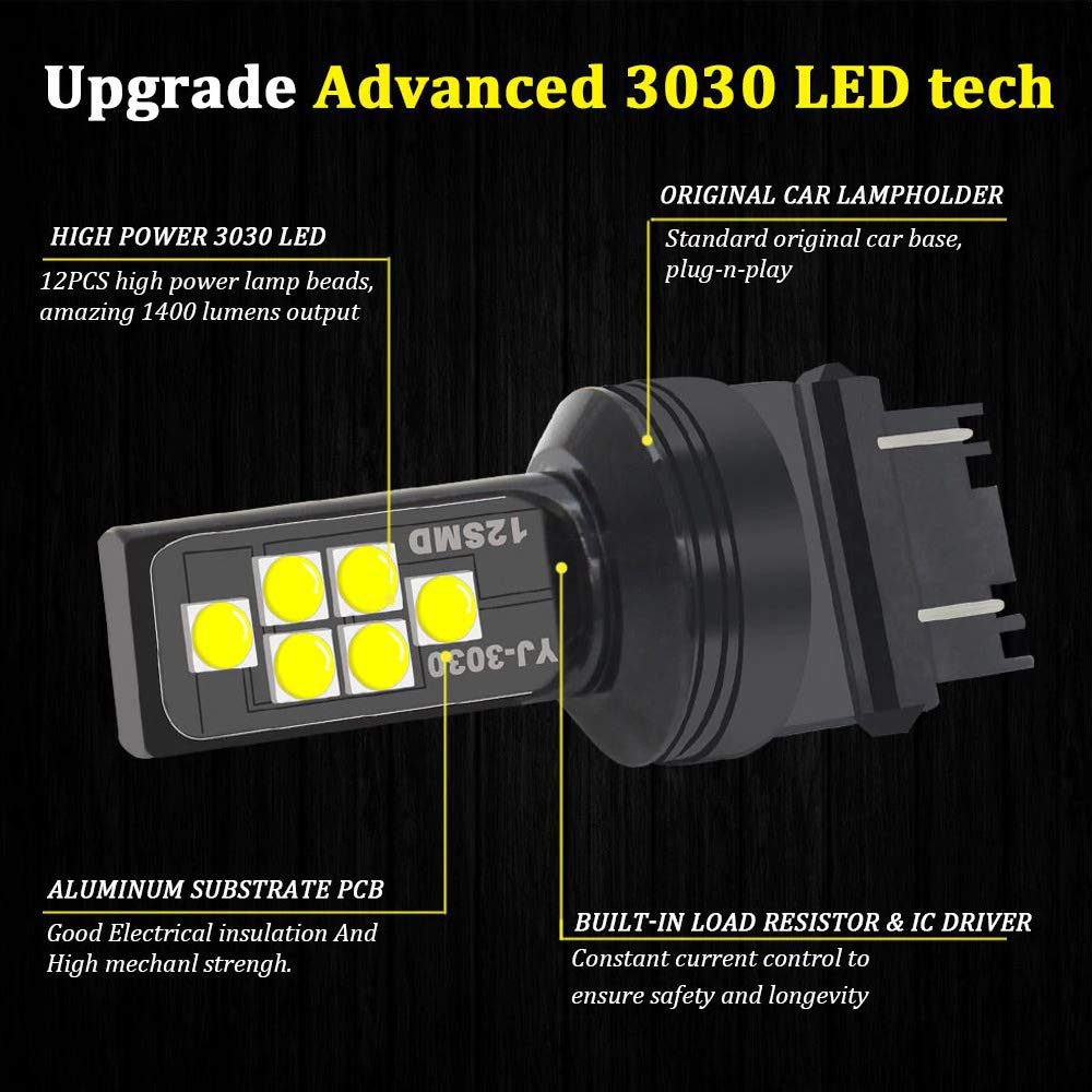 SOCAL-LED 3156 3157 Ice Blue LED Turn Signal Bulb - 3030 SMD Technology, Ultra Bright DRL, Brake & Parking Light - Pack of 2 - Perfect for Car, Truck, SUV & Motorcycle Customization