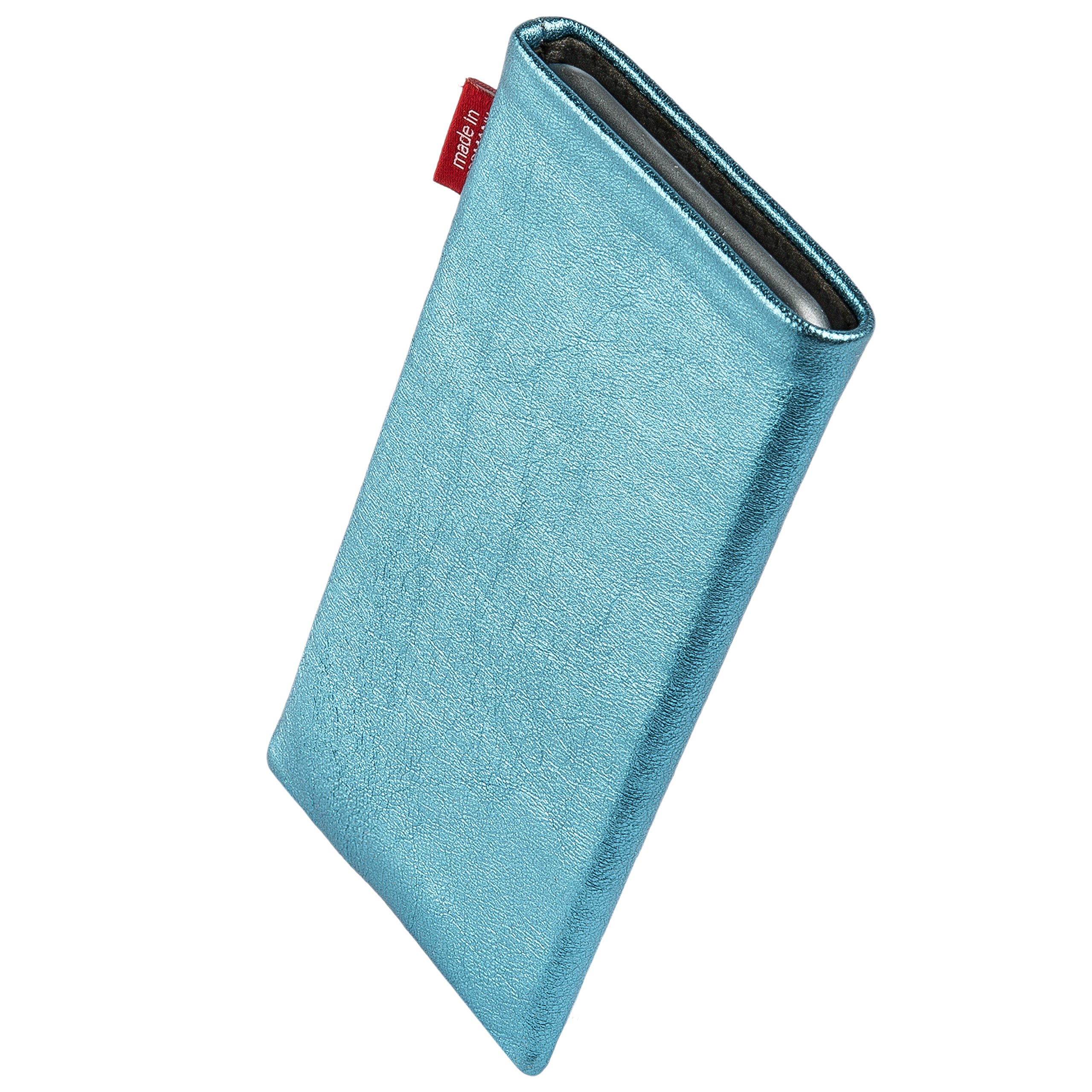 Premium Turquoise Custom-Fit Leather Case for Samsung Galaxy A41 | German-Made Nappa Leather Pouch with Microfiber Lining | Slim Protective Cover for Work, Travel & Everyday Use