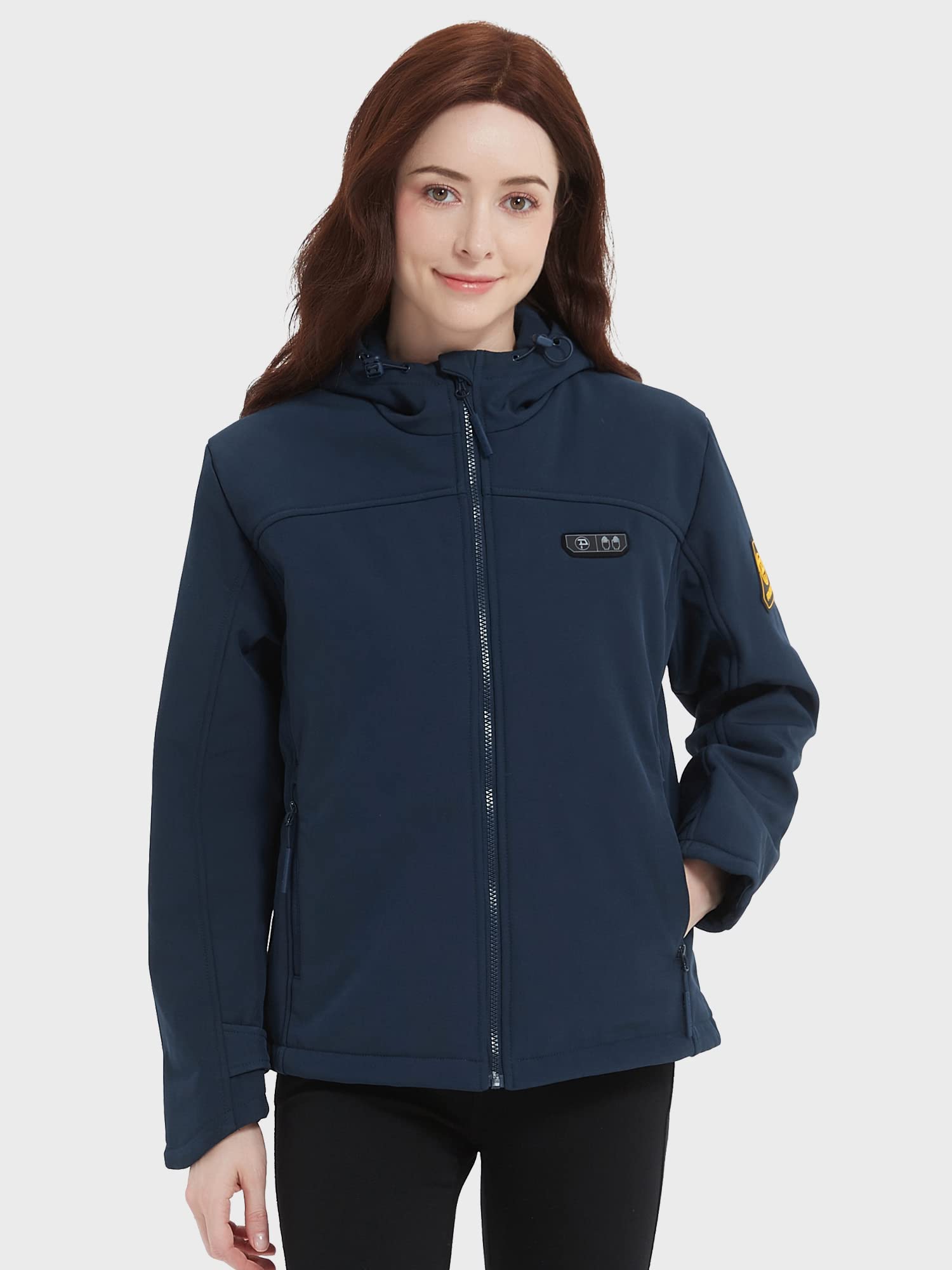 PTAHDUS Women's Heated Jacket with 5 Adjustable Heat Zones & Battery Pack - Winter Warm Coat with Hand Warmer Pockets for Outdoor Activities, Skiing, Hiking & Cold Weather Commuting