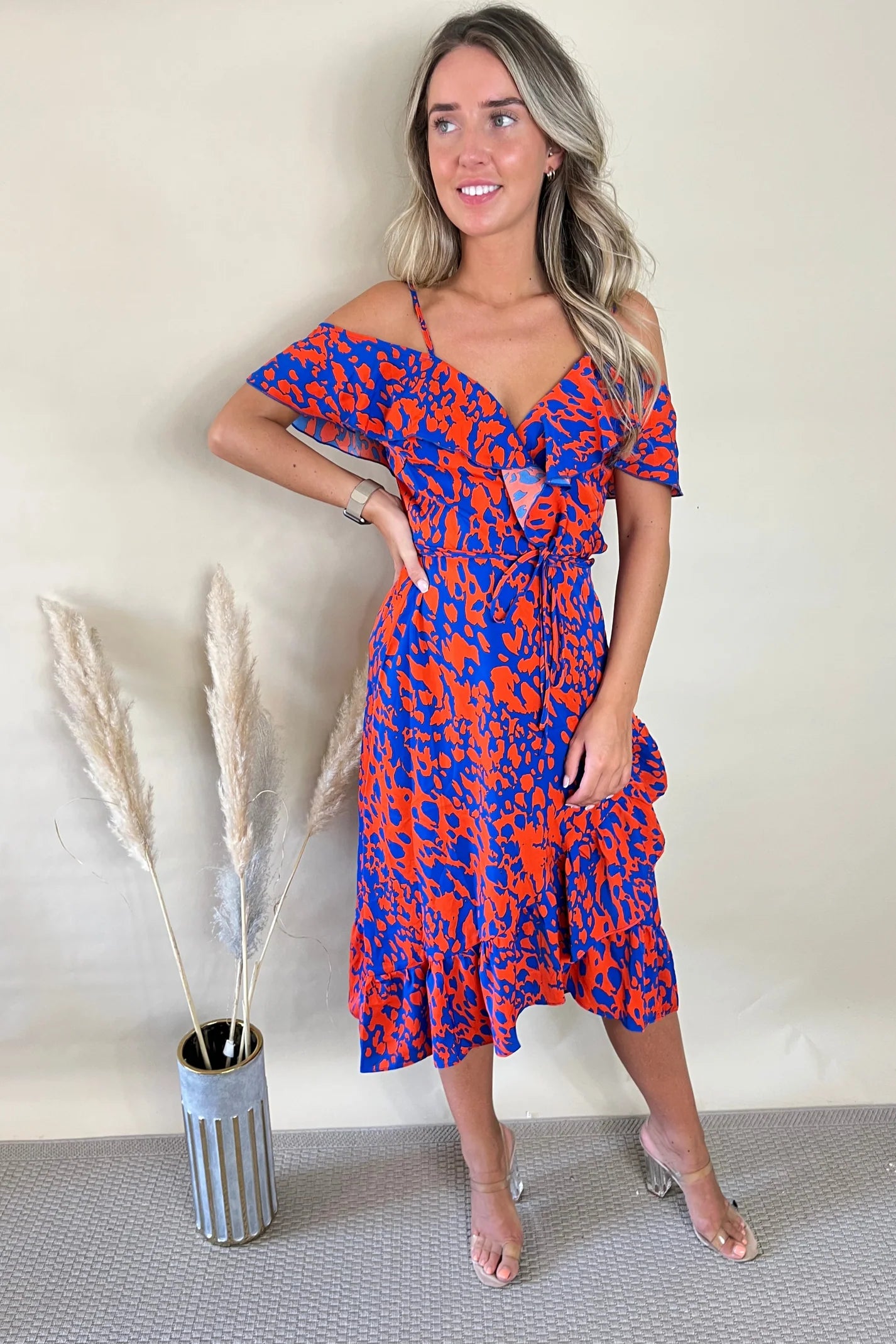 Orange & Blue Animal Print