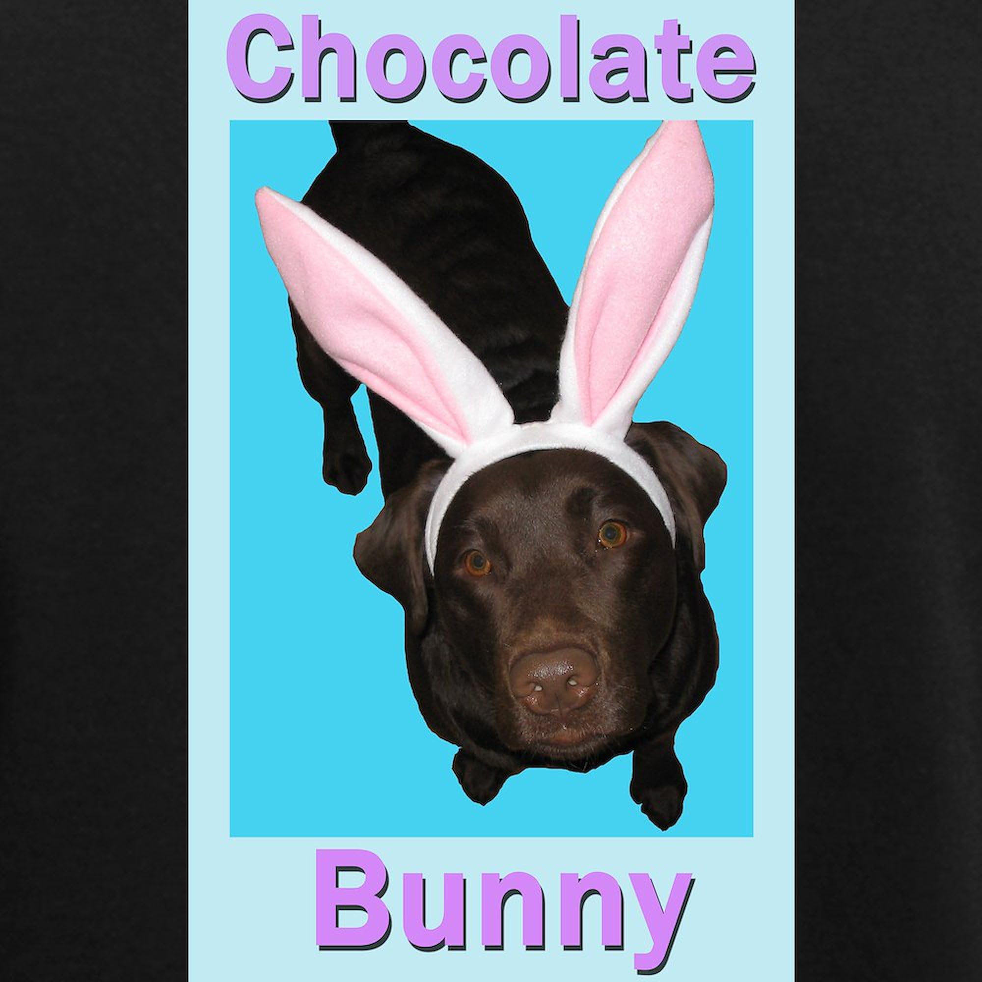 Chocolate Bunny Women's Dark Pajamas Set - Cute Novelty Sleepwear for Women | Cozy Lounge & Sleep Pajamas for Easter Gifts, Birthday Presents