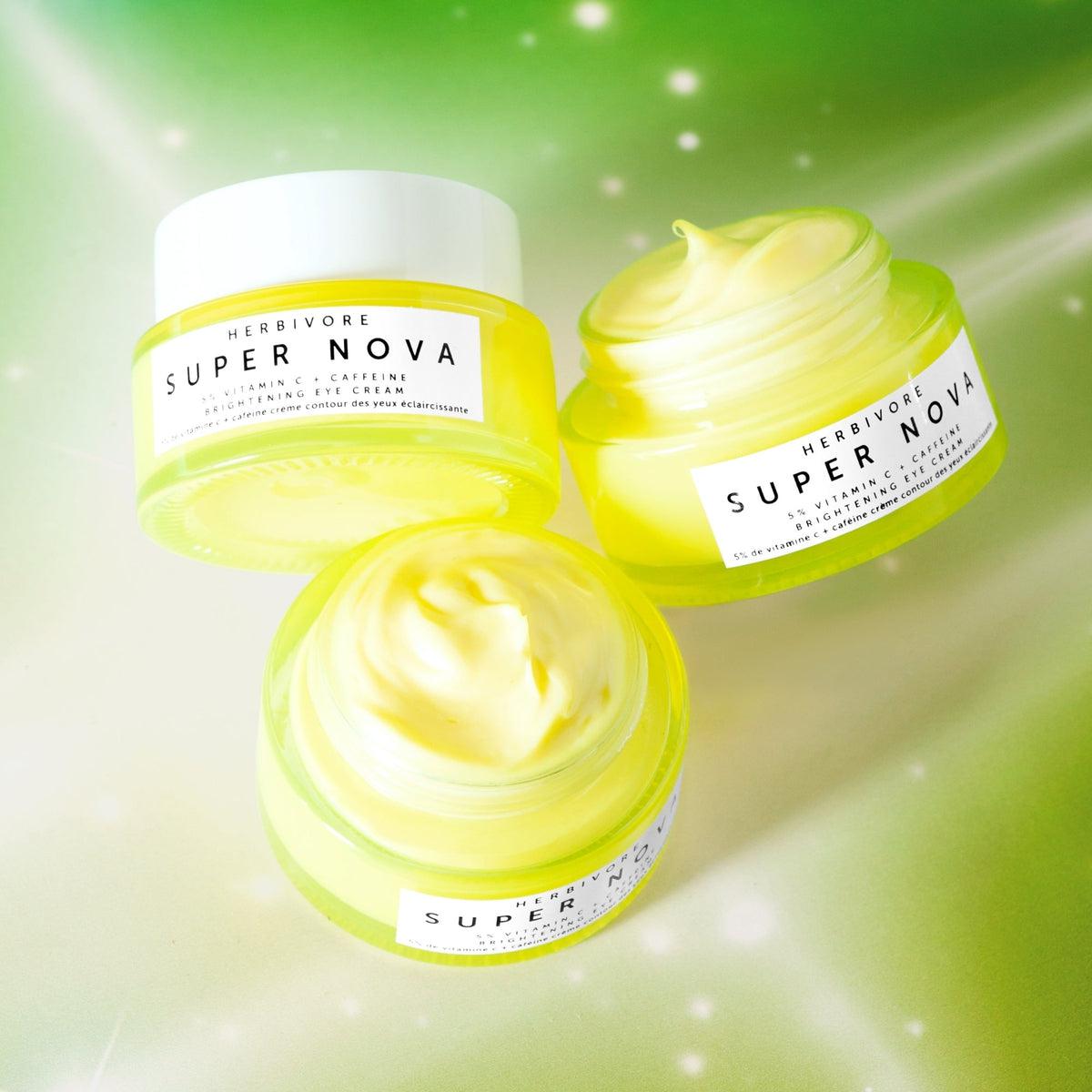 Super Nova 5% THD Vitamin C Brightening Eye Cream for Dark Circles & Puffiness - Anti-Aging Eye Treatment for Wrinkles & Fine Lines - Day & Night Use for Brighter, Youthful Eyes