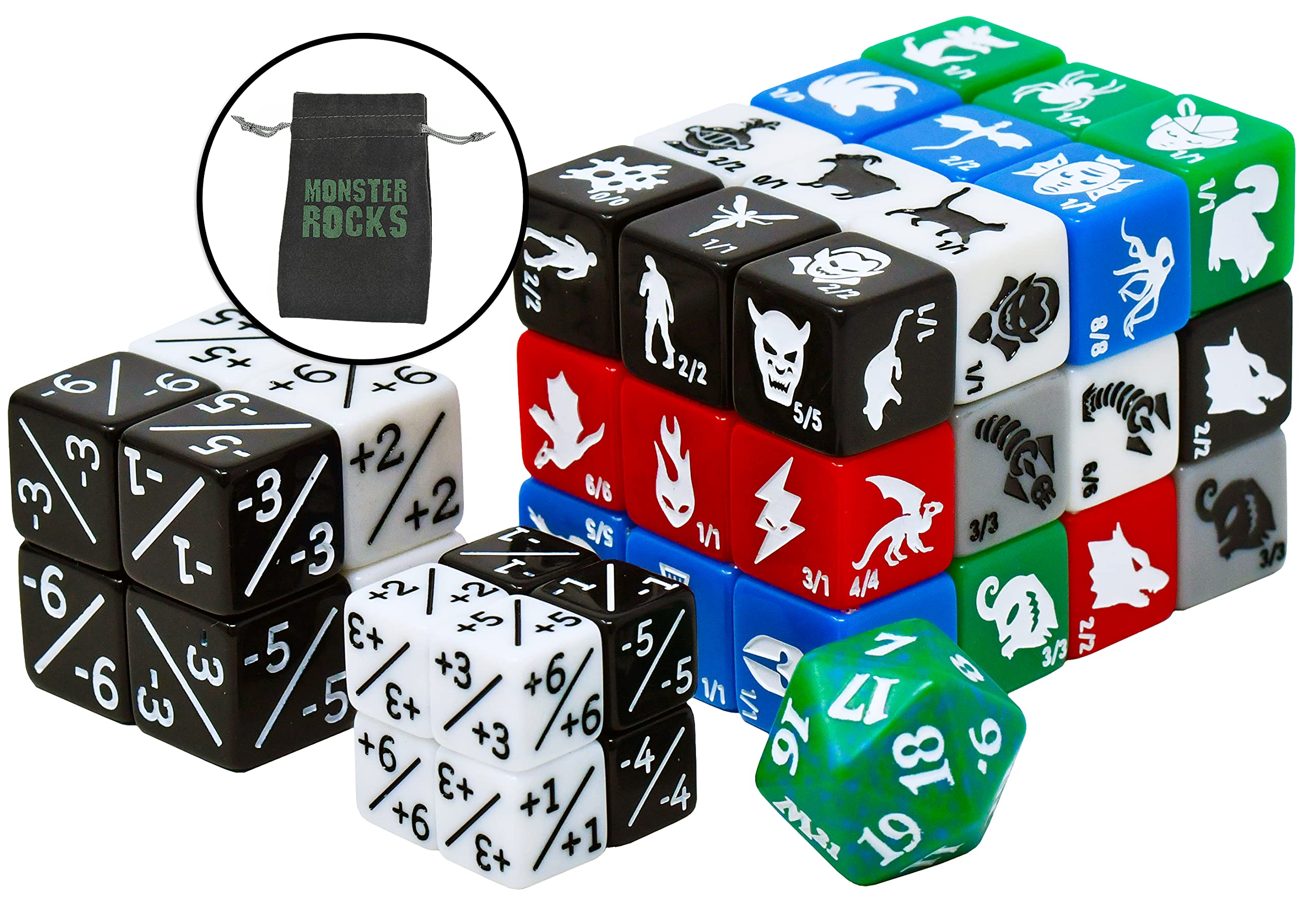 Premium Magic The Gathering (MTG) Token Set with Life & Counter Dice - Perfect for MTG Gameplay, Tournaments & Collectors